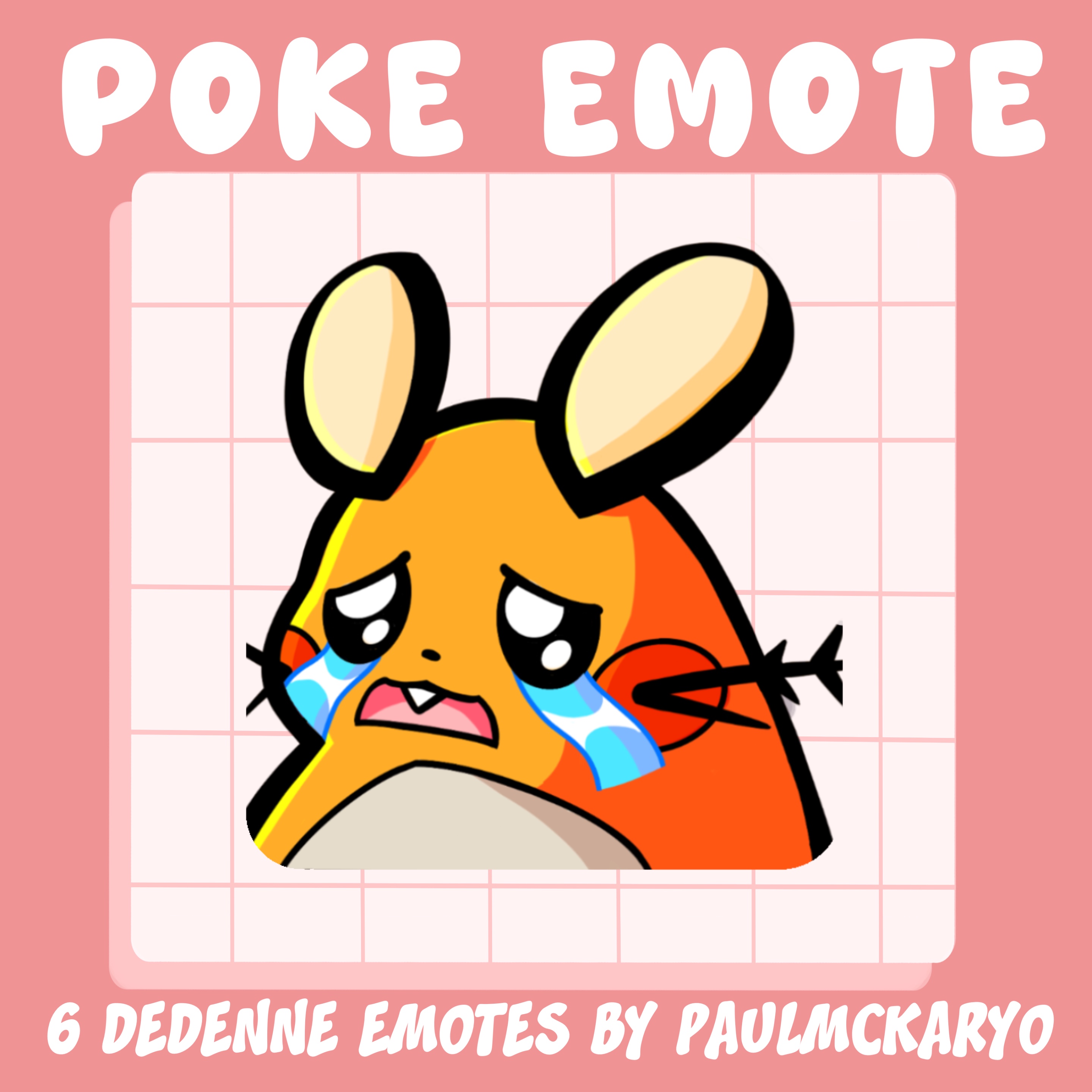 Cute Dedenne Pokemon Stream Twitch Youtube Discord Emote SubBadge Design portfolio artwork