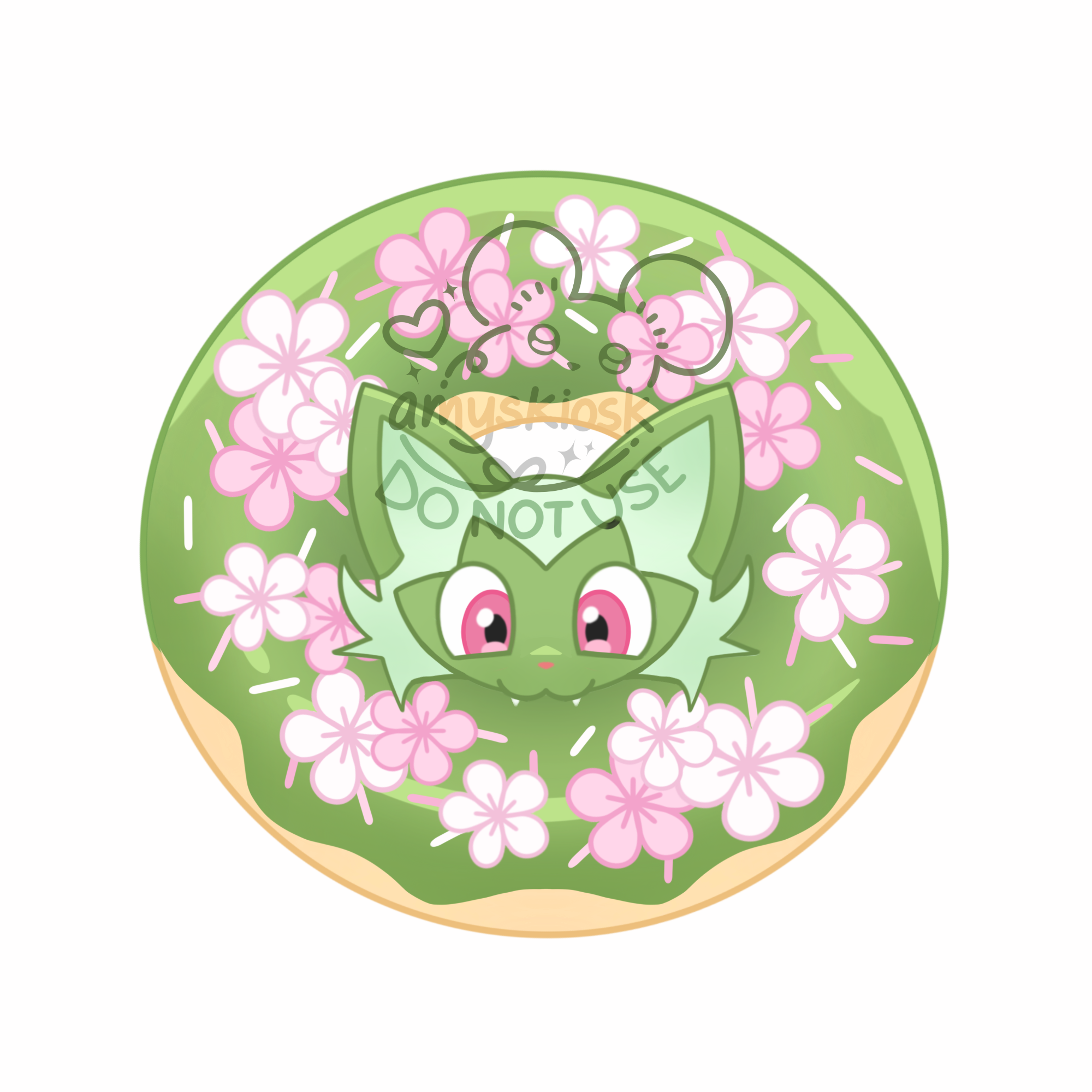 Sprigatito Donut portfolio artwork