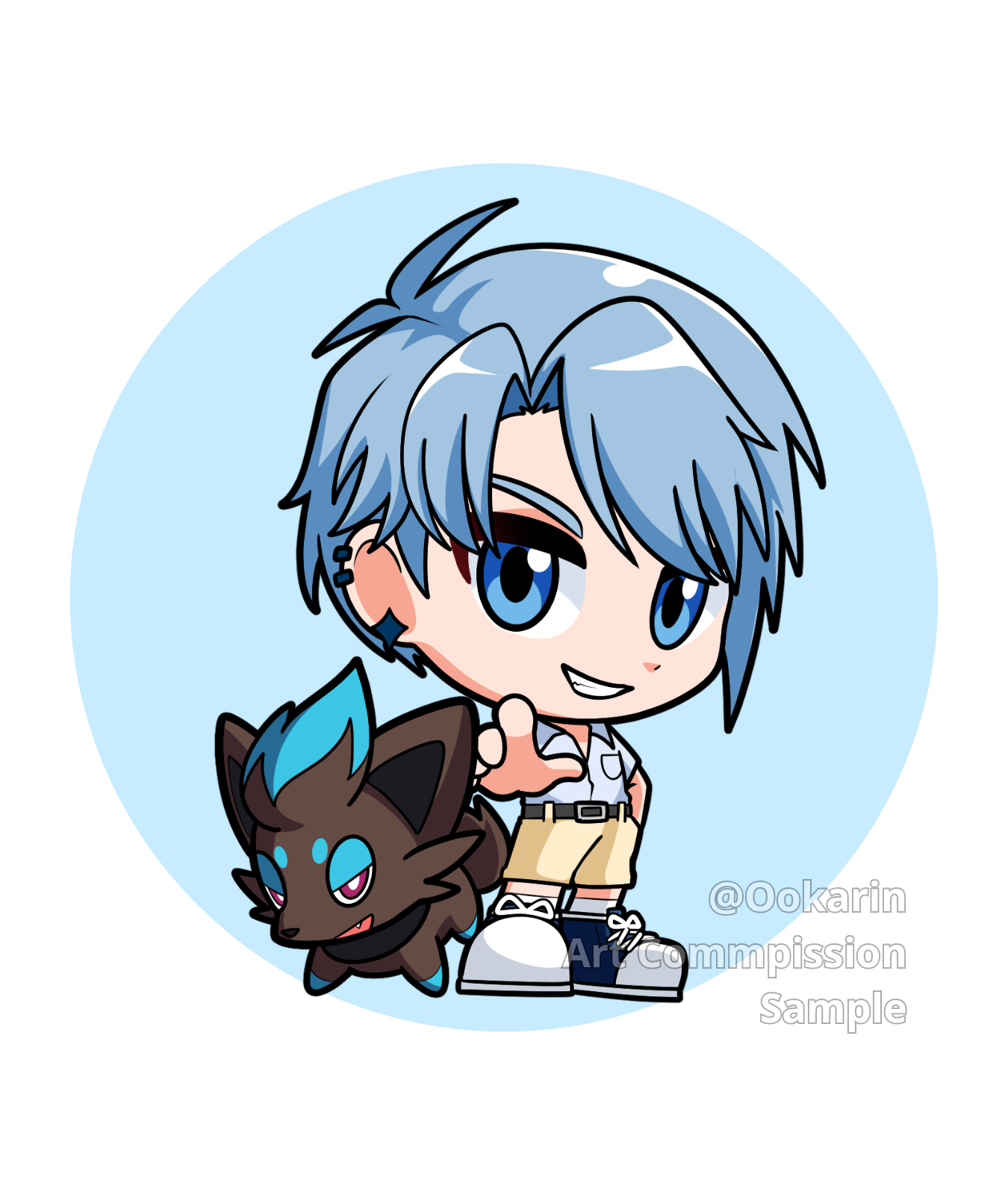 Pokemon & Trainer Chibi portfolio artwork