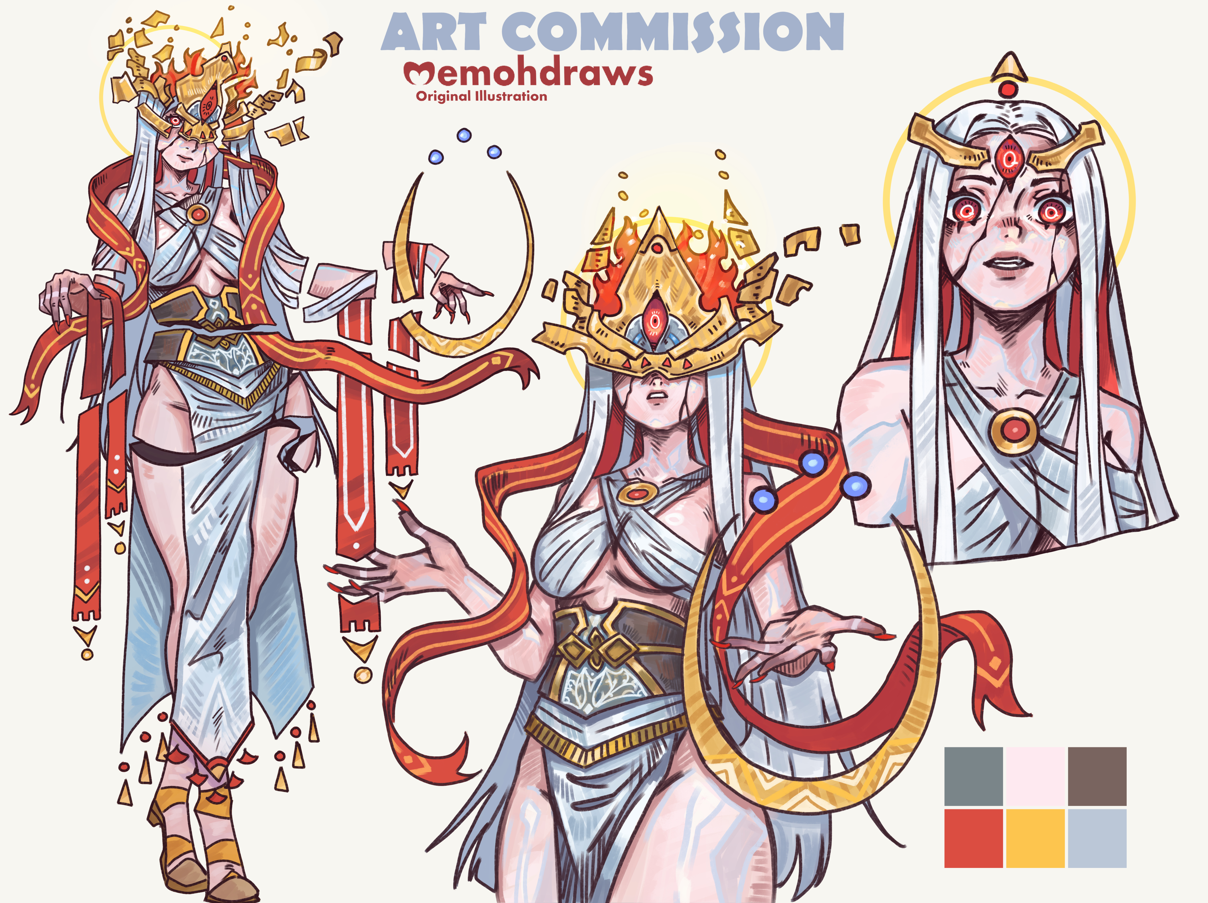 Chaos Goddess - Character Design Sheet portfolio artwork