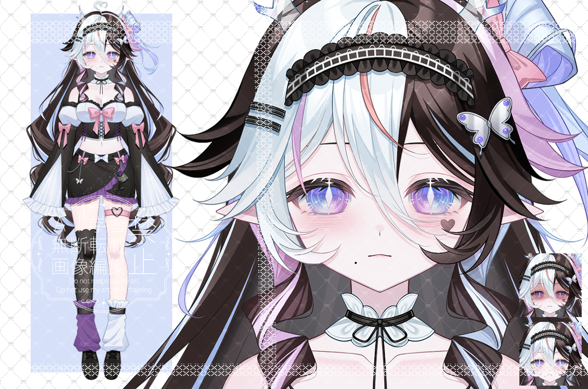 Vtuber model art portfolio artwork