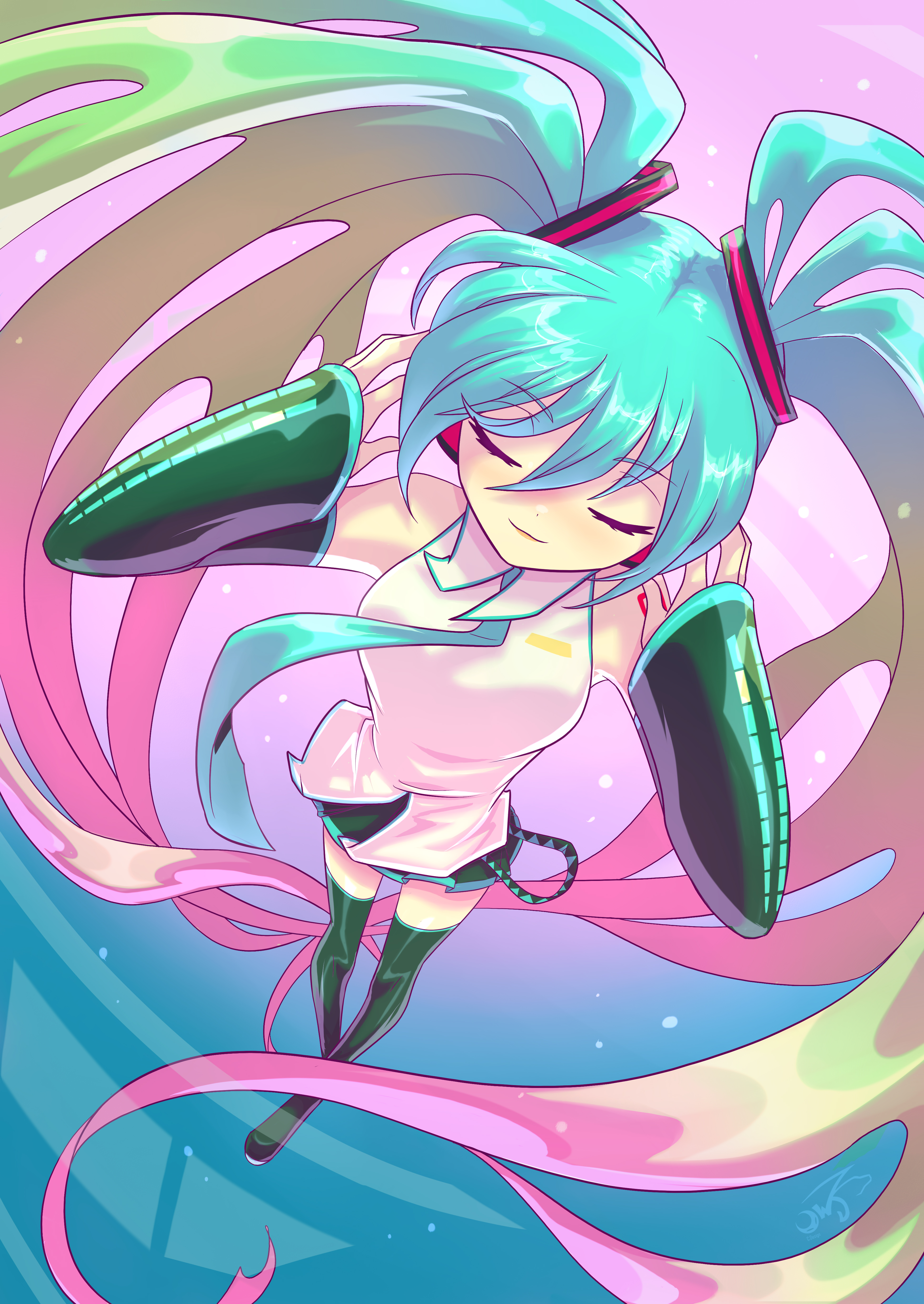 Miku Colors. Fanart portfolio artwork