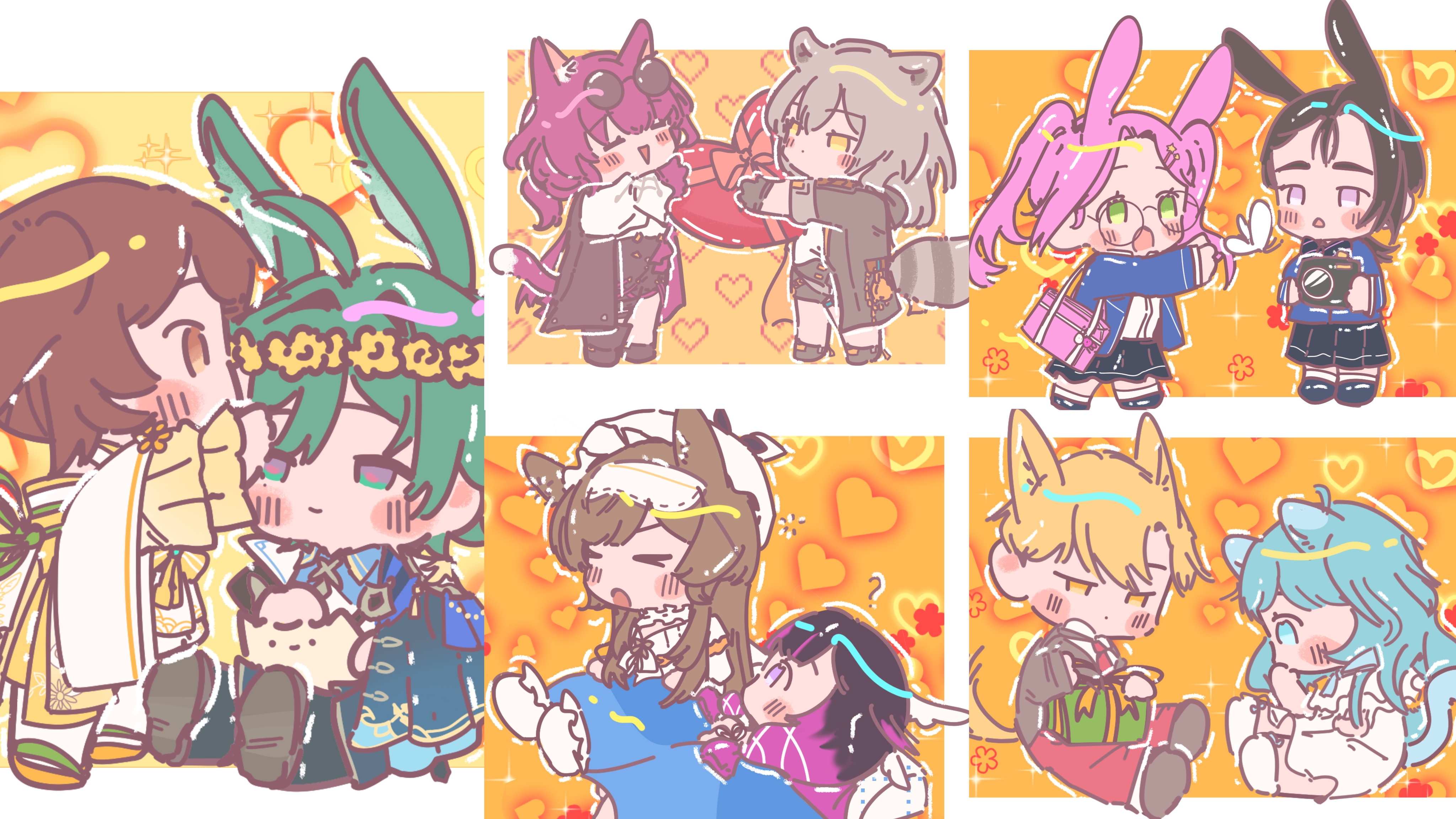 YCH Chibi couple Valentine day💌 (Surprise me/Skeb like) [🩷ed2]