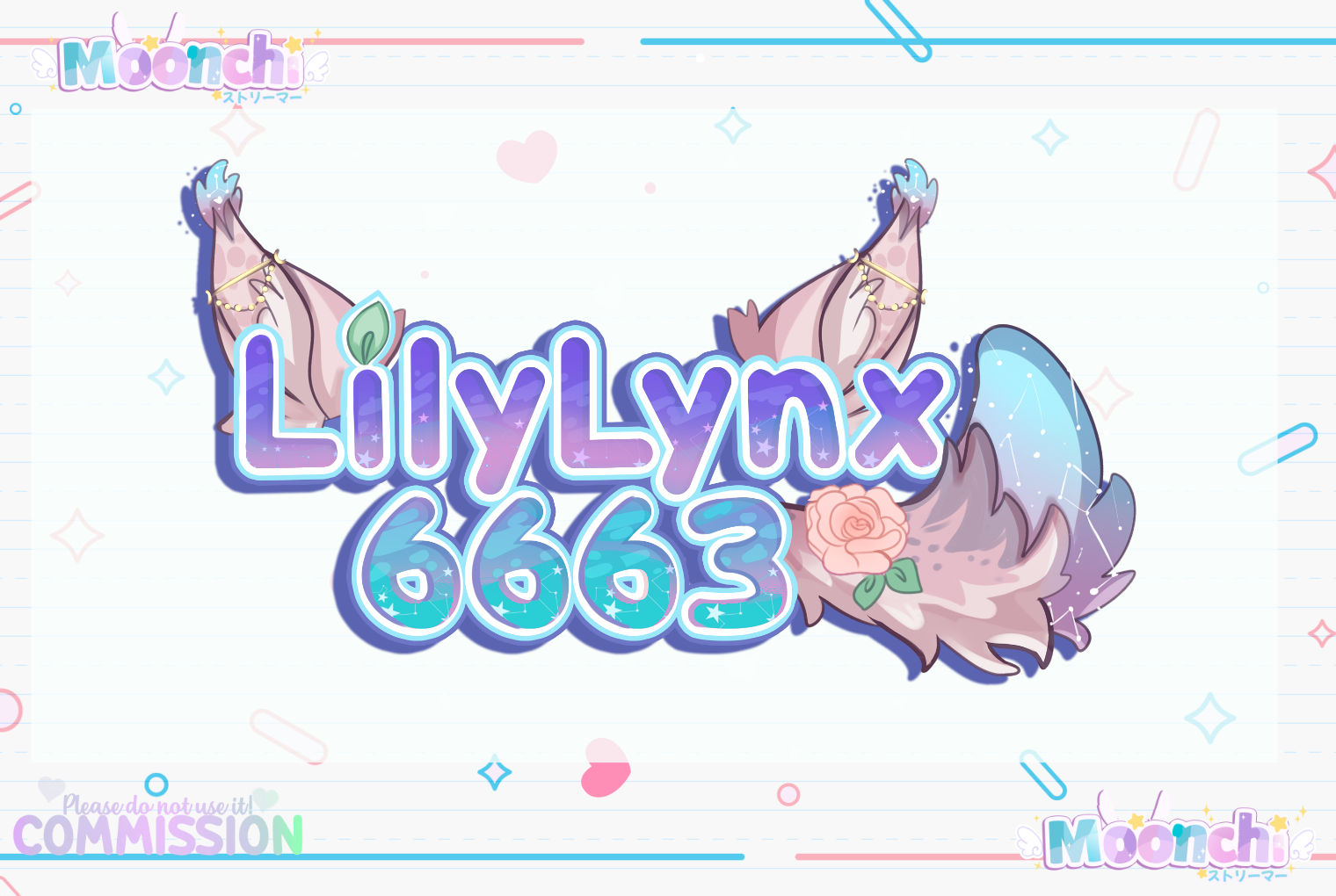Lilylynx vtuber logo portfolio artwork