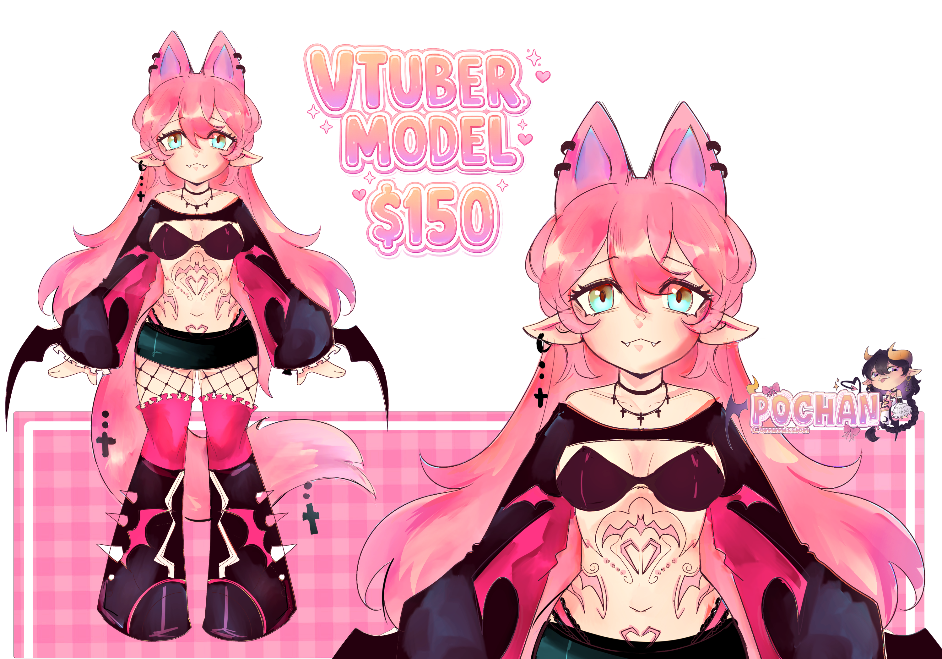 Vtuber art model example 2026 portfolio artwork
