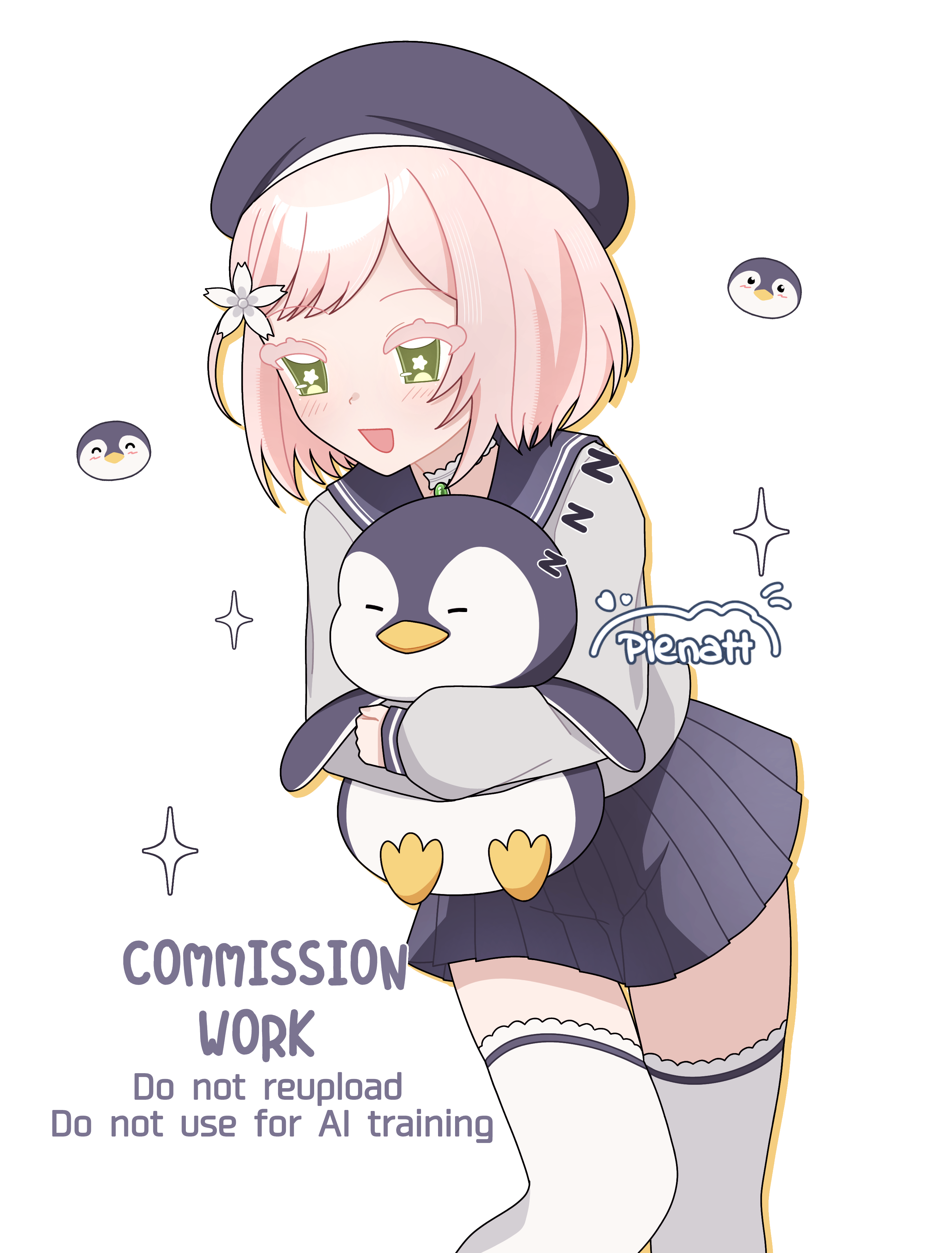 Comms for @/aulia 🐧 portfolio artwork