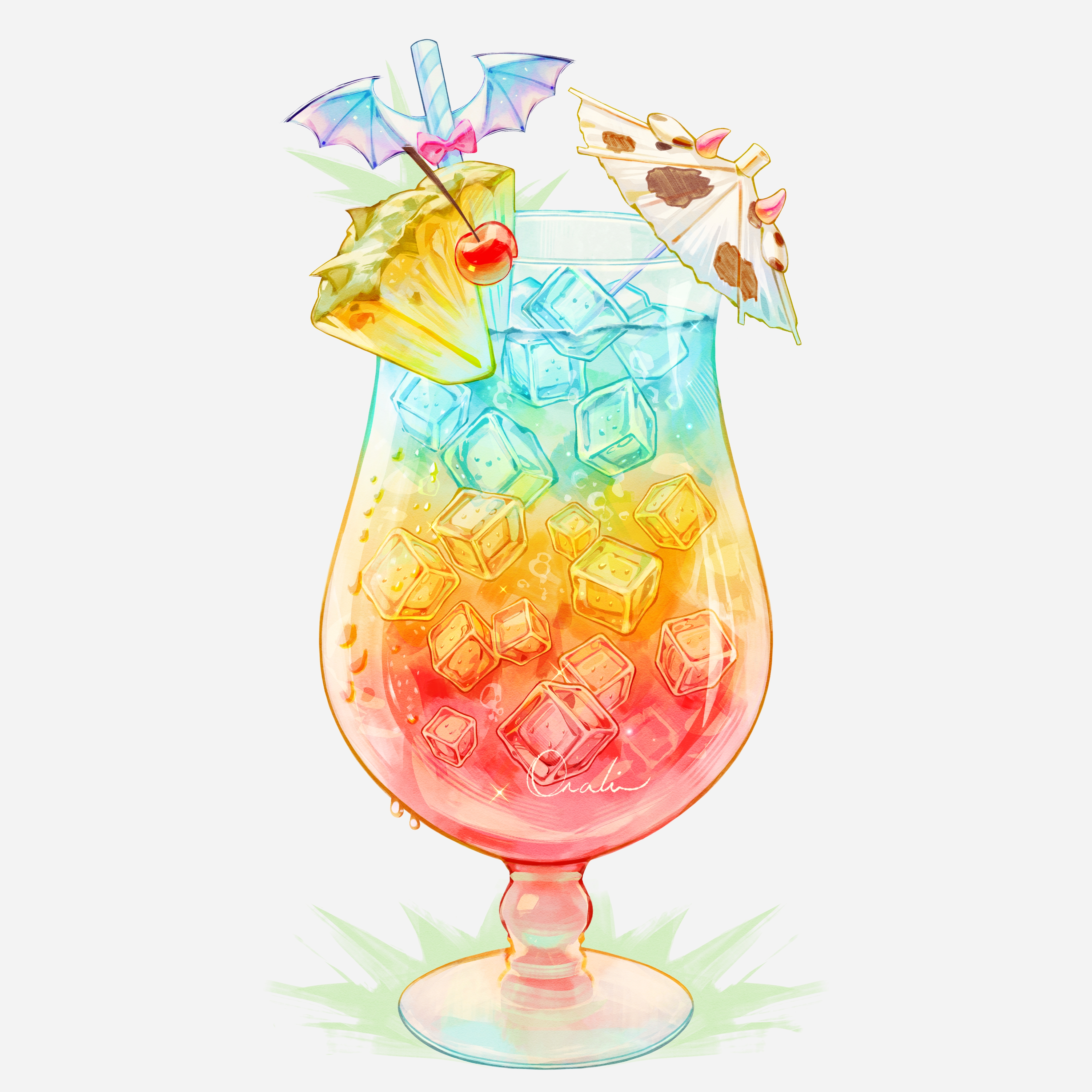 Rainbow cocktail portfolio artwork