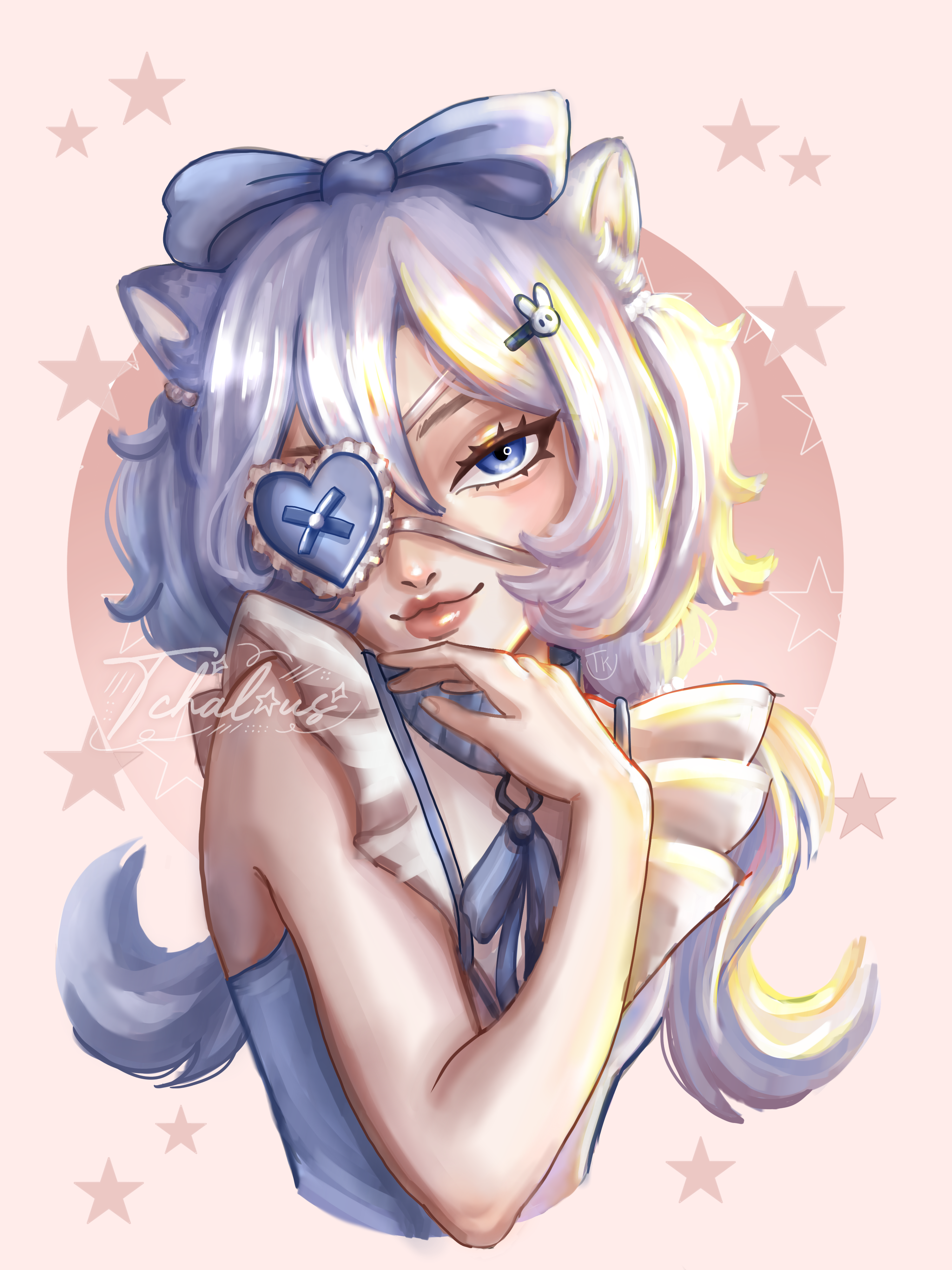 Bust up character illustration