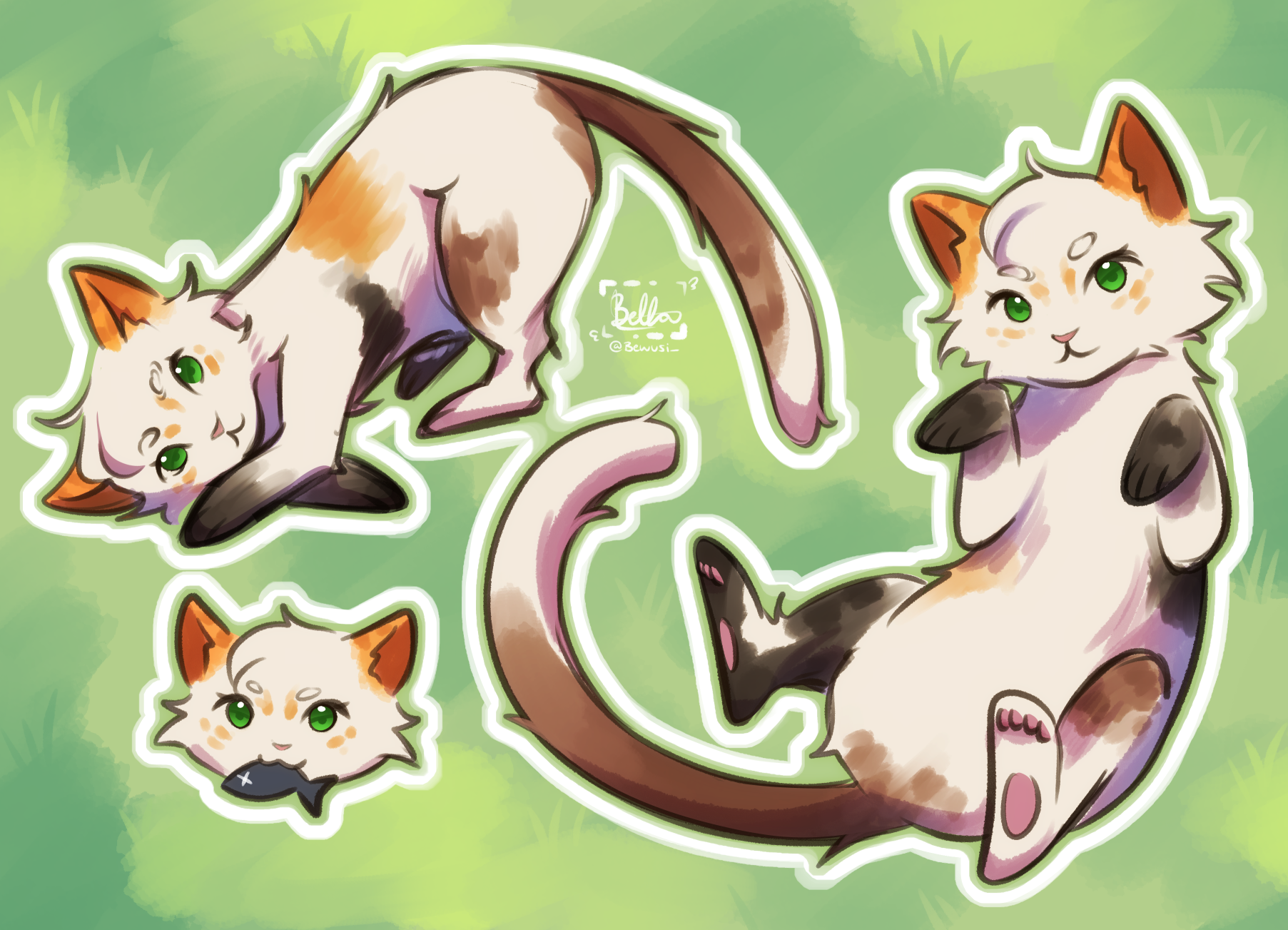 「AF 2026」Sketch page for bendilli! portfolio artwork