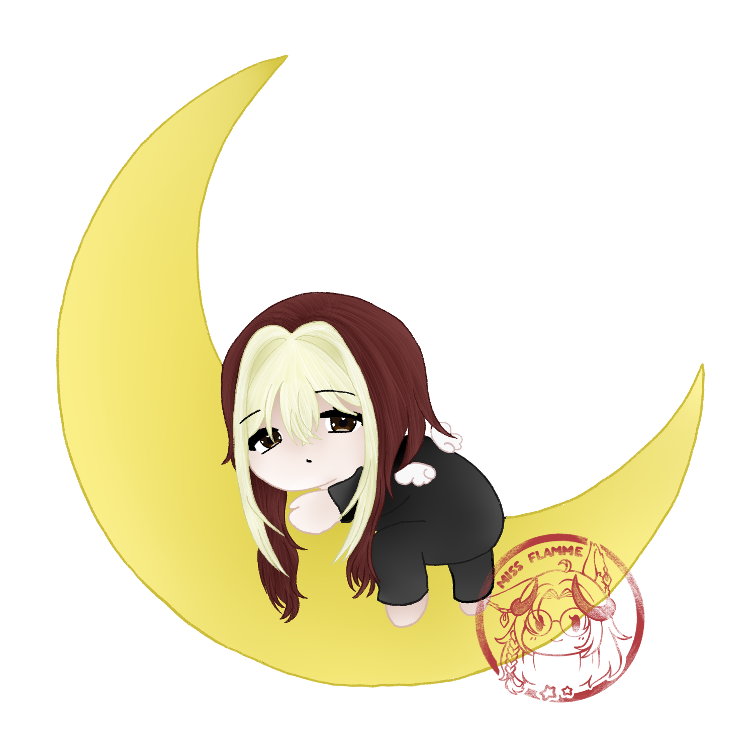 Kota's [YCH] Moon Spleepy portfolio artwork
