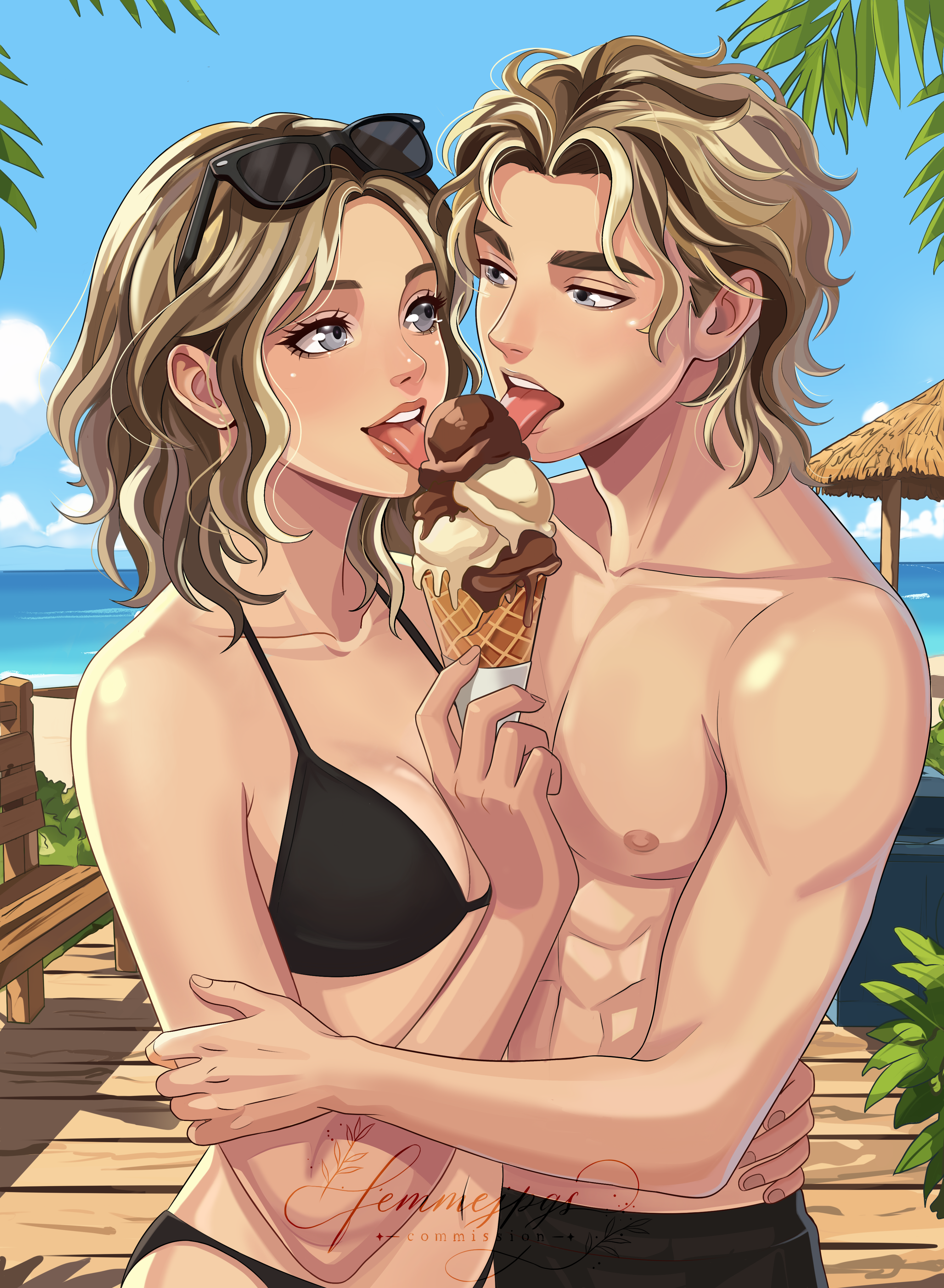 FOOL's GOLD (Sweet Summer couple YCH) portfolio artwork