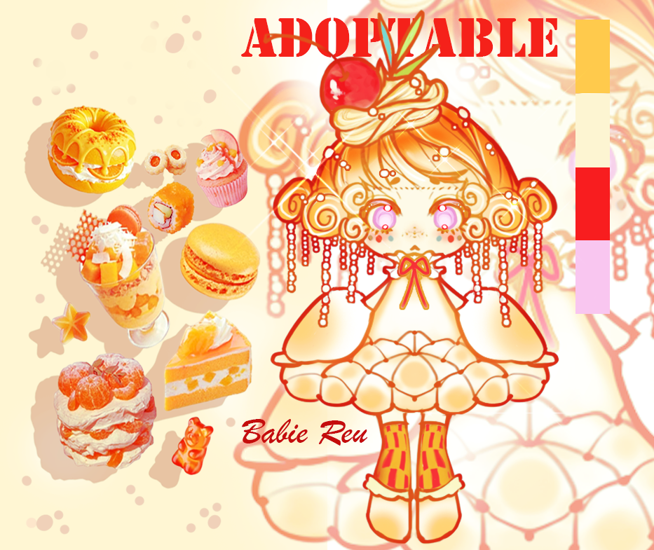 orange marshmallow adoptable portfolio artwork