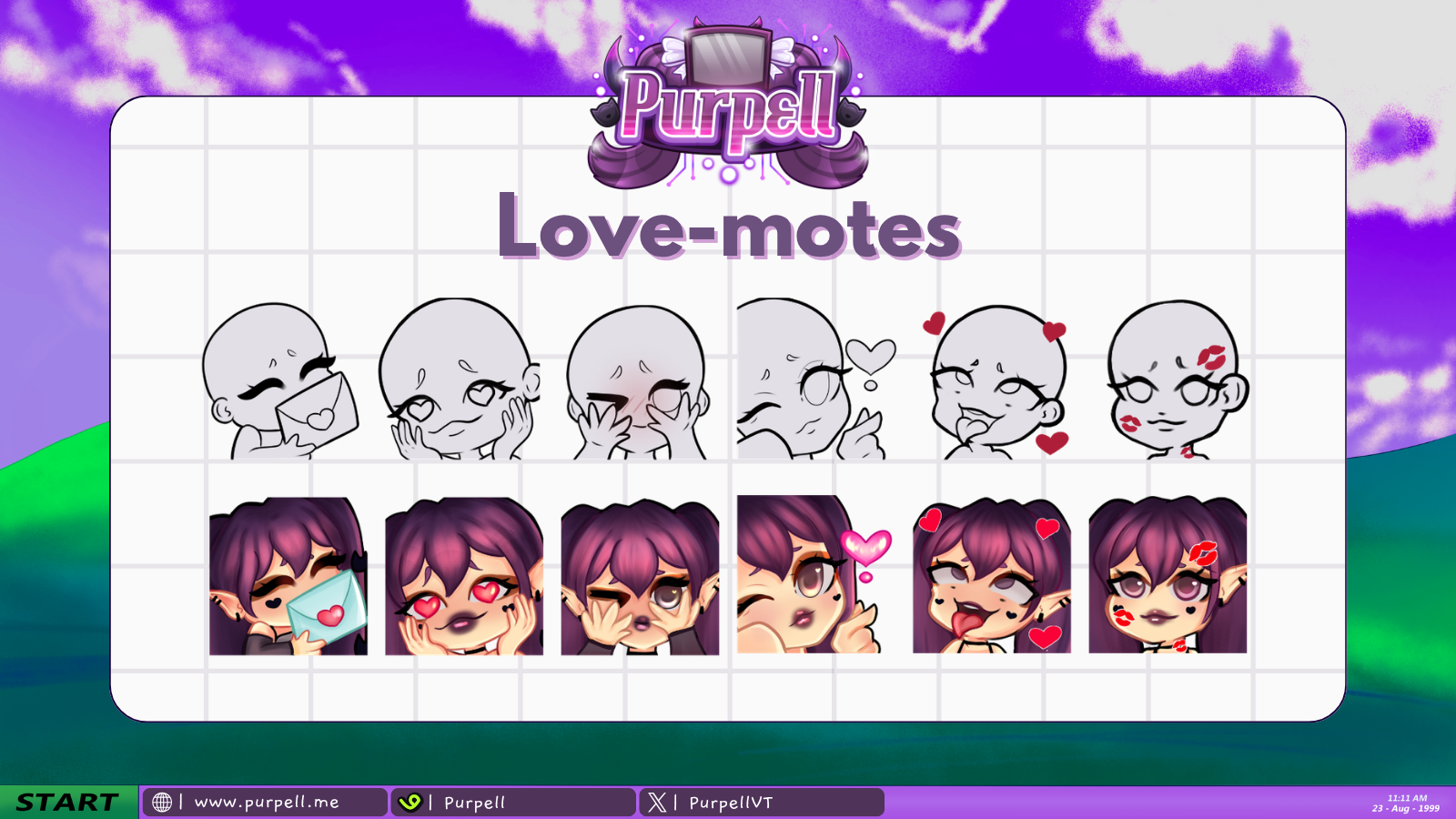 [YCH] Valentine's Emotes ♡ Twitch, Discord and Youtube (copy) (copy)