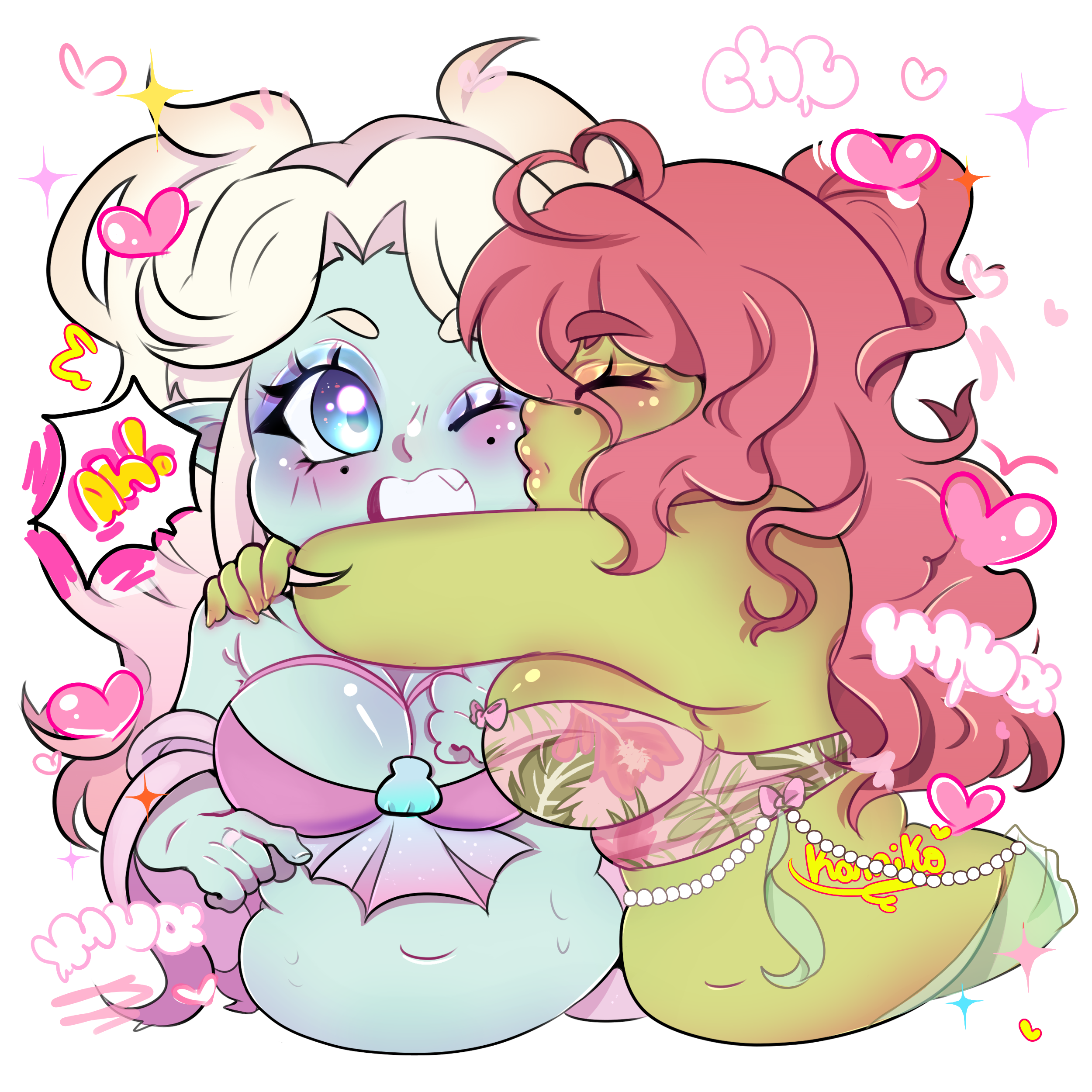 Chibi Couple YCH portfolio artwork
