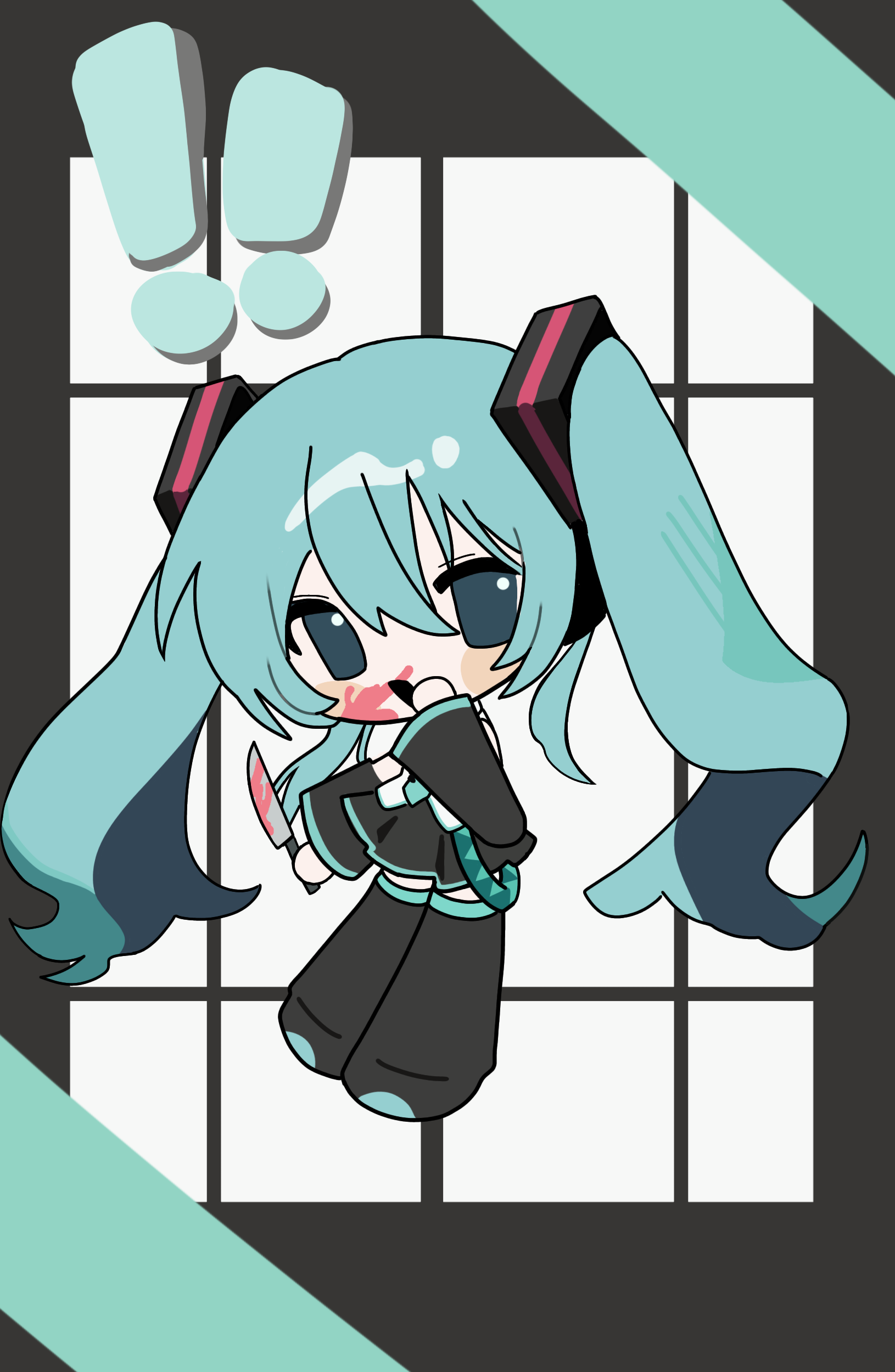 Miku chibi portfolio artwork