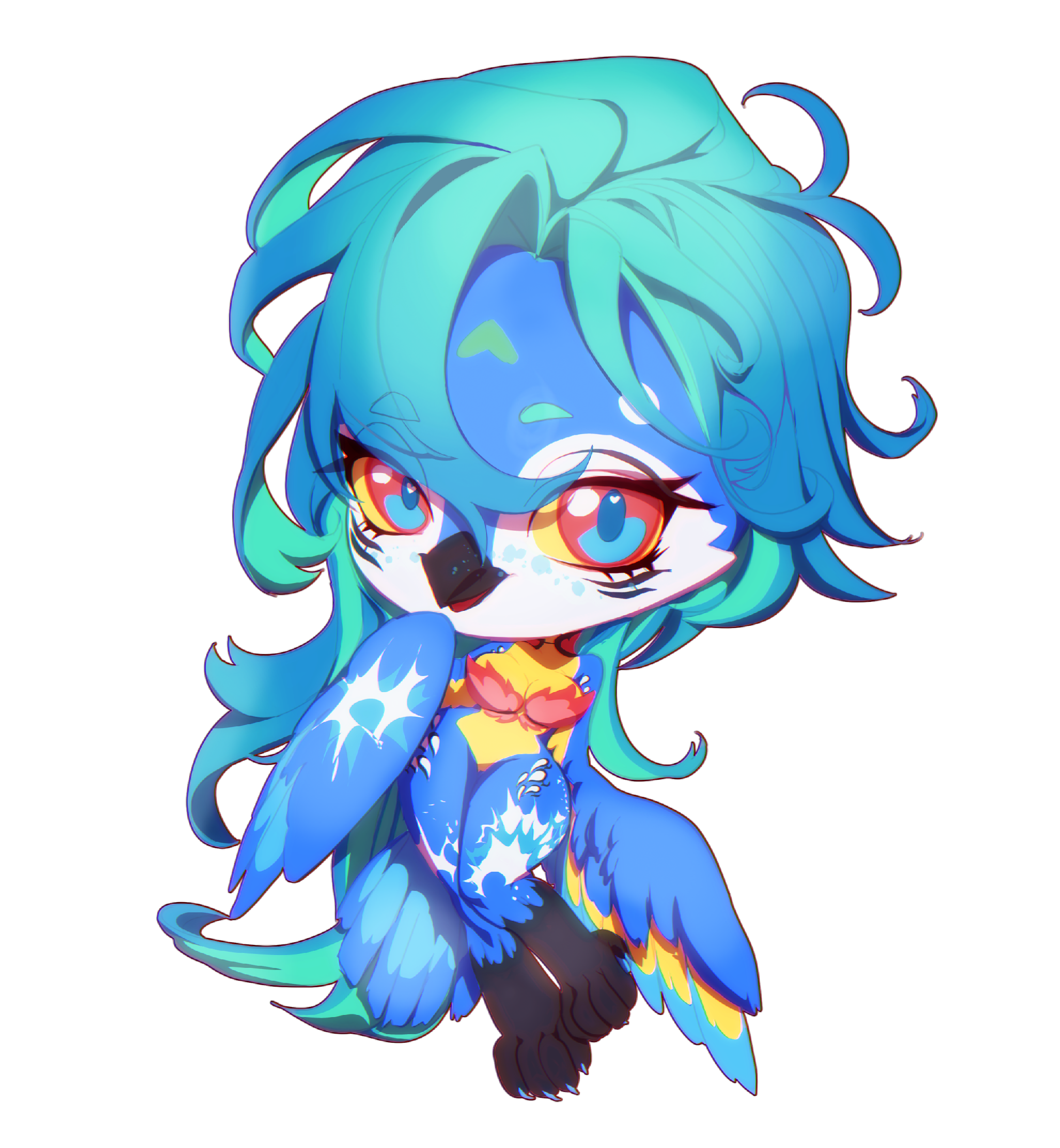 Macaw chibi for neptune portfolio artwork
