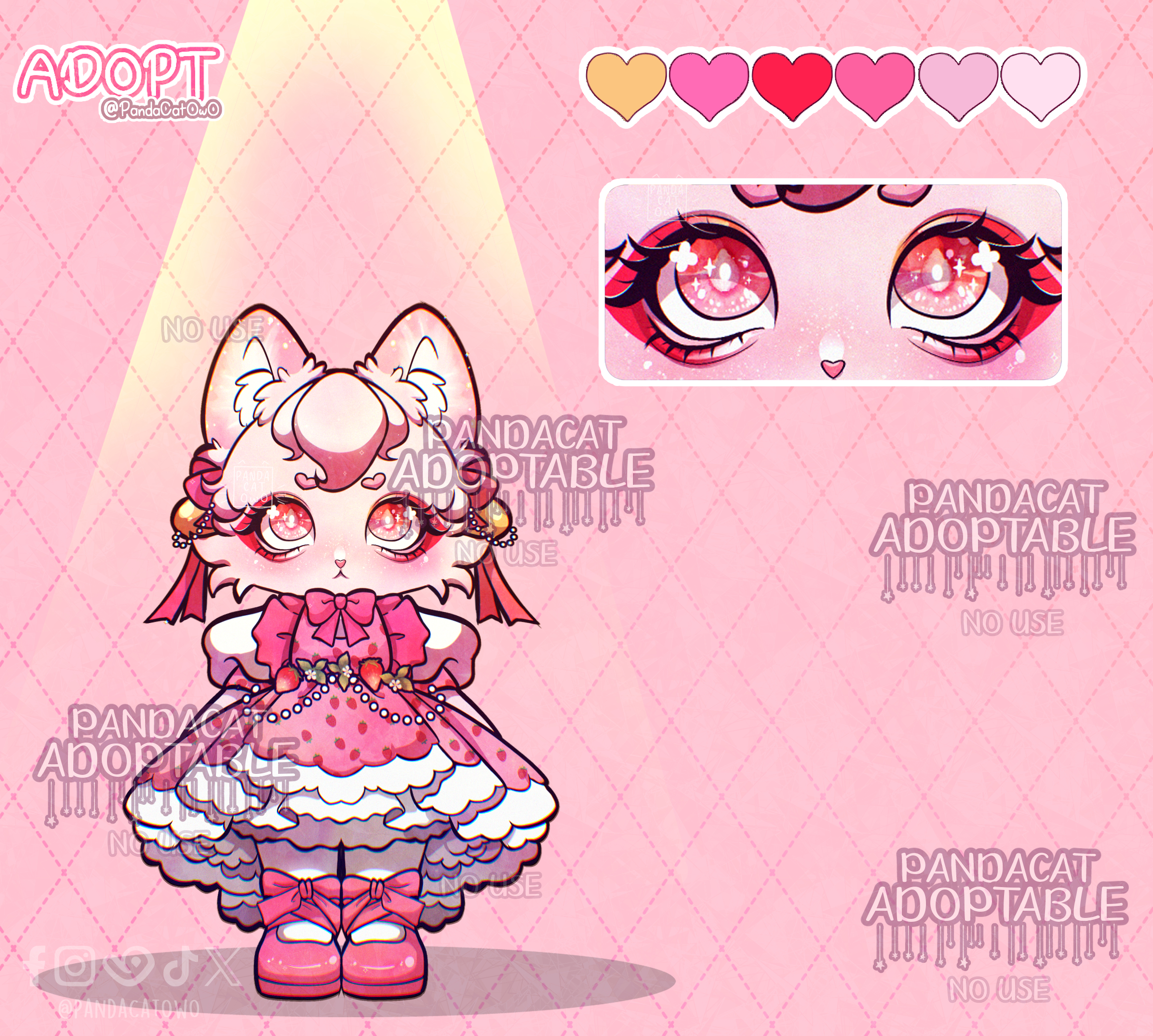 Strawberry Kitty 🎀🍓| ADOPT shop item