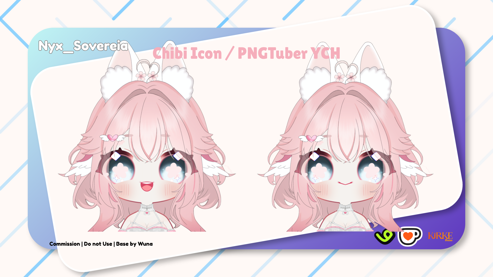 Chibi Icon / PNGtuber YCH for Zeivelle VT portfolio artwork