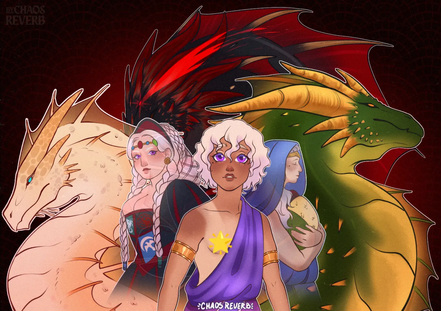 Mothers of the Targaryen dynasty portfolio artwork