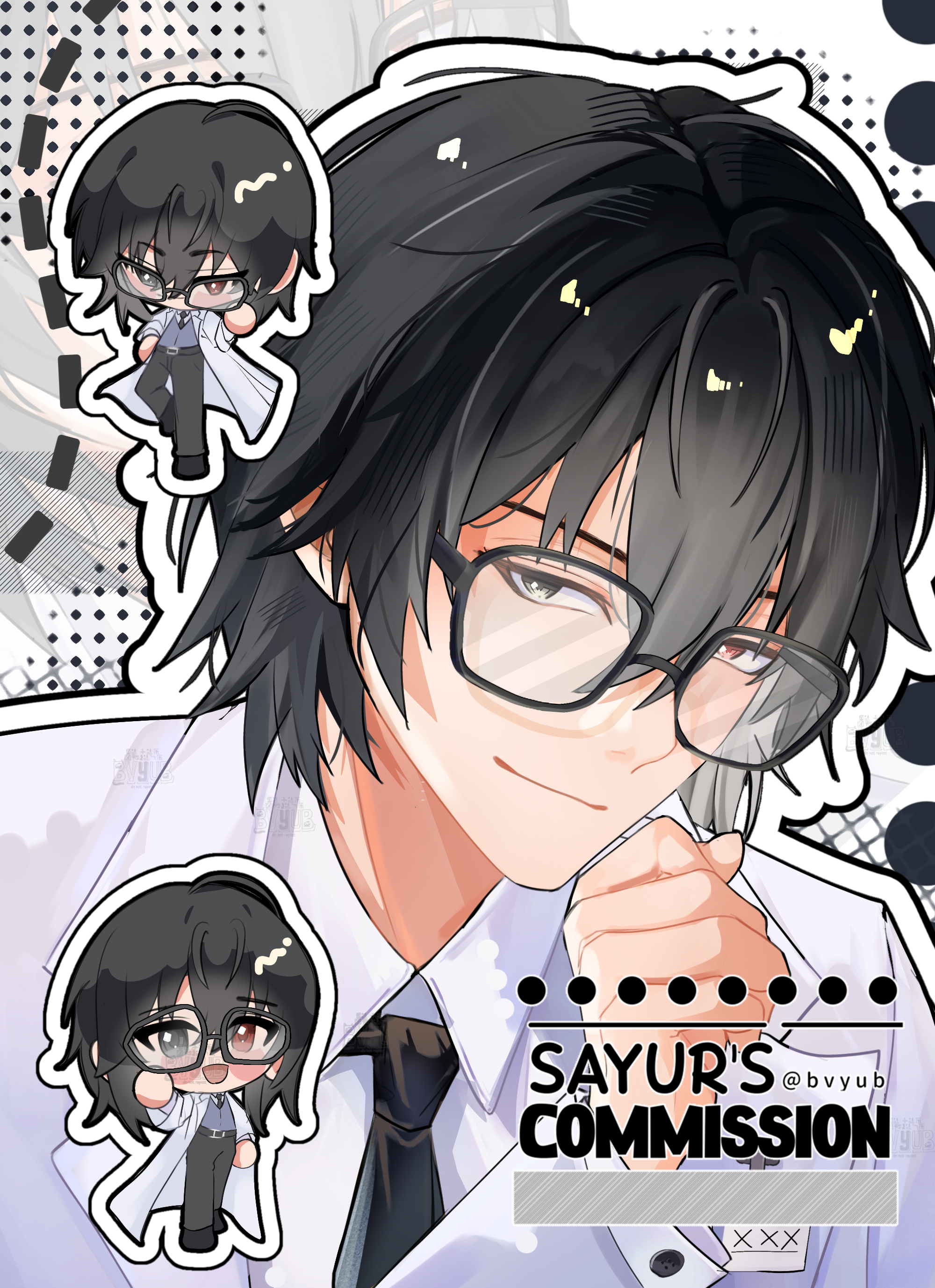 SKEB Headshot Decor Chibi #11 portfolio artwork