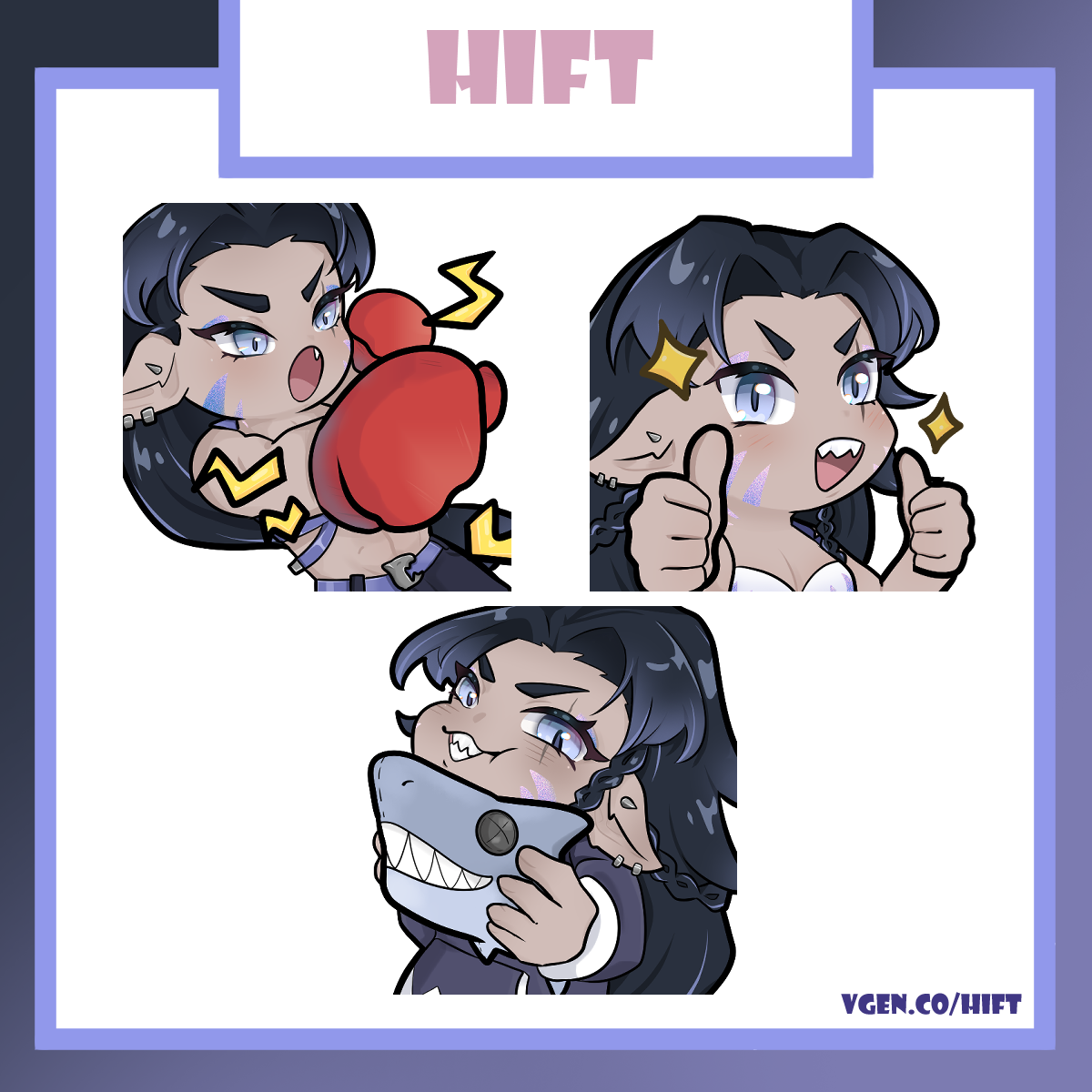 set emotes (oc) portfolio artwork