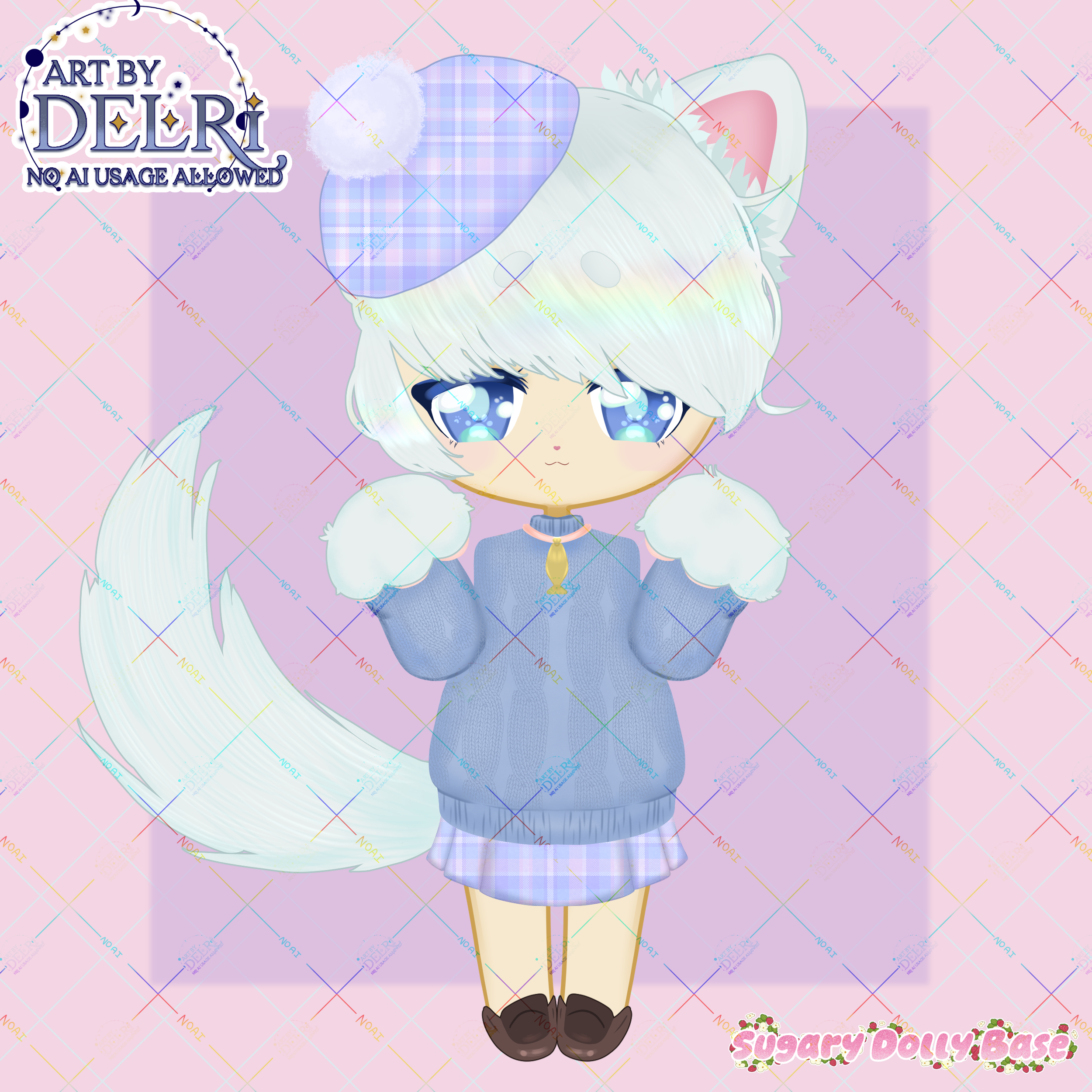 Pom Pom Kitty Skeb adopt portfolio artwork