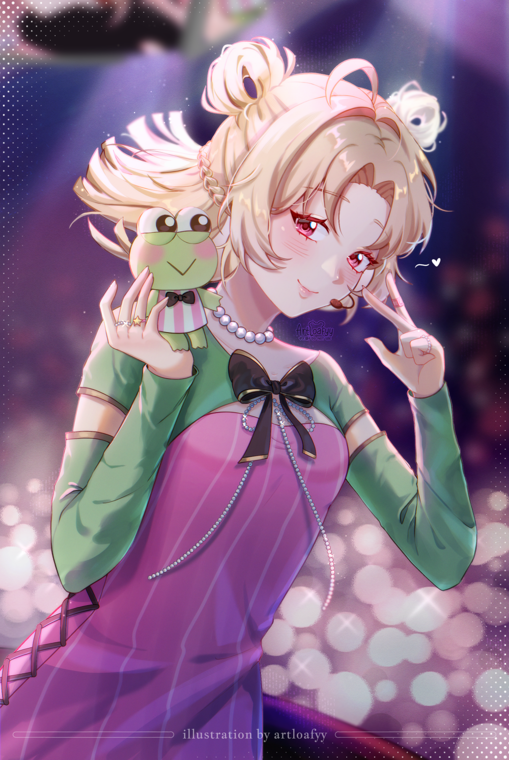 Destiny and Keroppi portfolio artwork