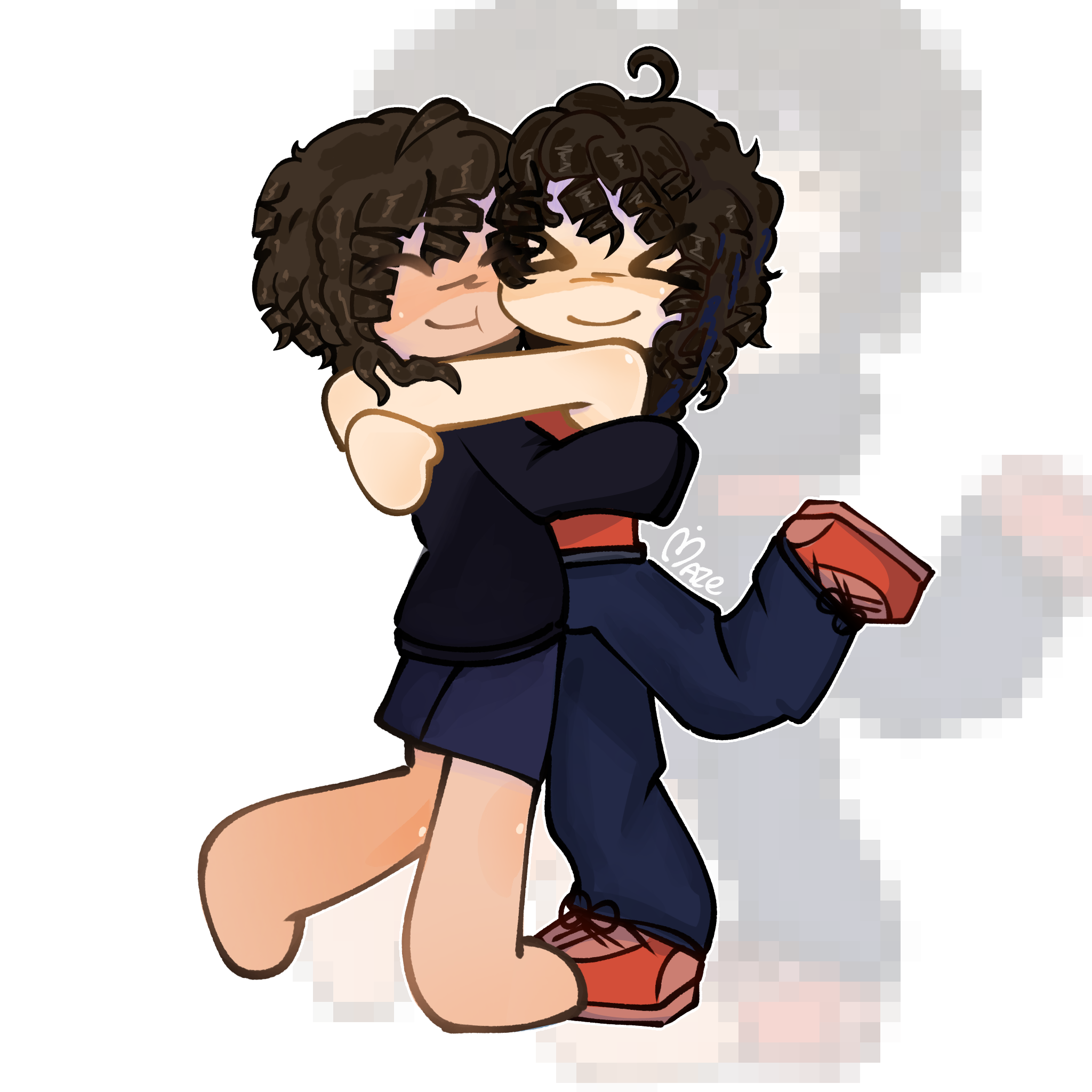 Couple chibi :33 portfolio artwork