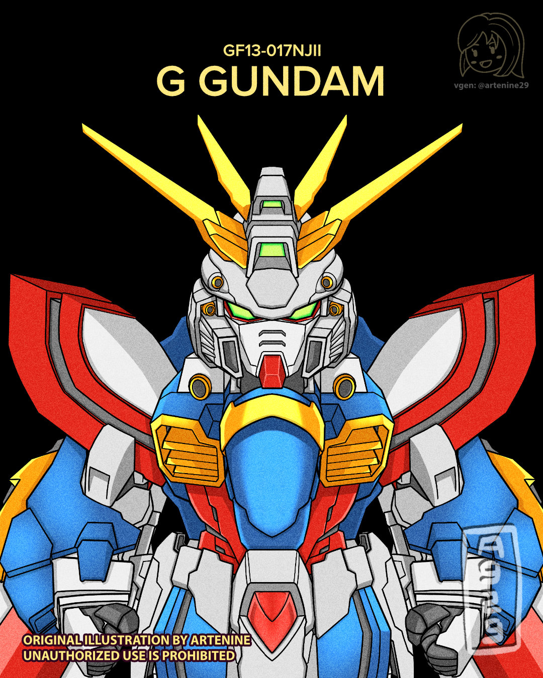 Mecha Portrait G/Burning Gundam portfolio artwork