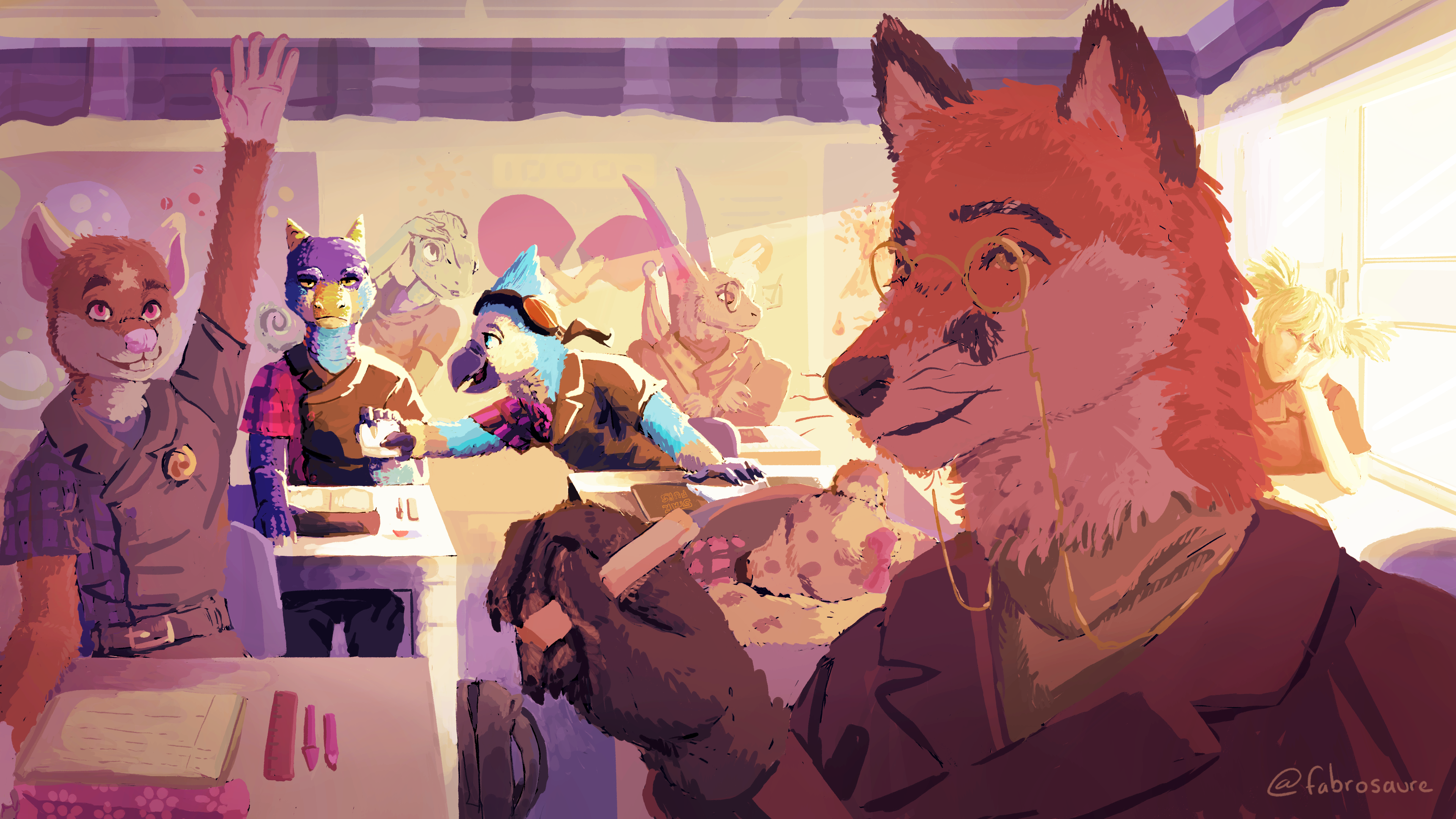 Classroom portfolio artwork