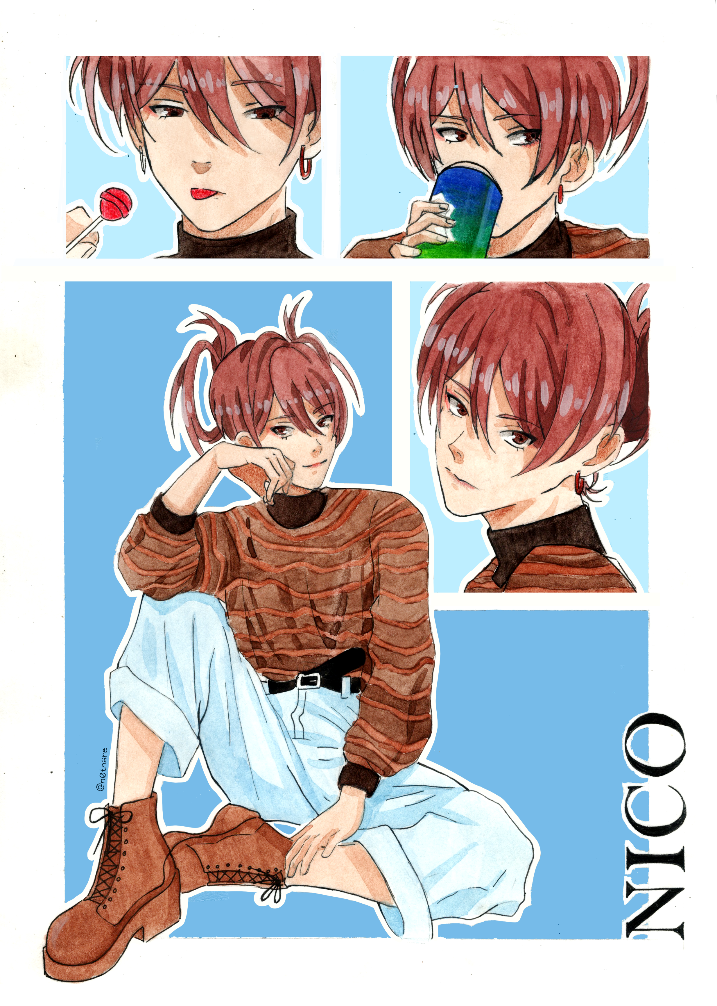 OC Nico | Full Body + 3 headshots portfolio artwork