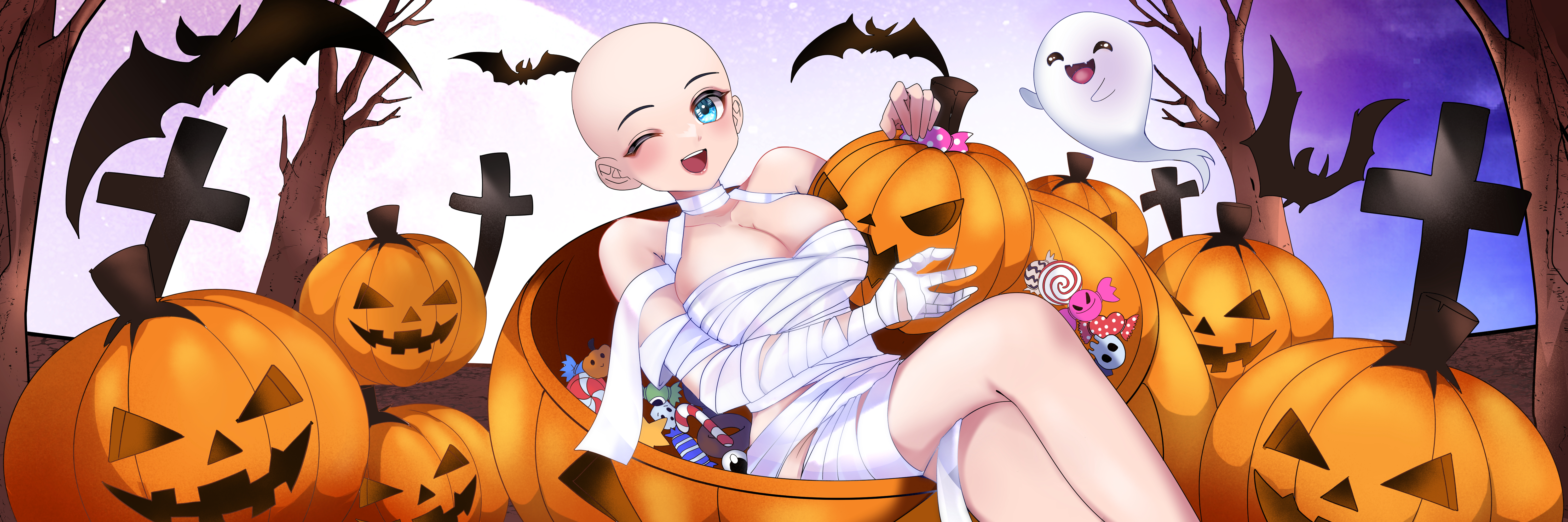 YCH halloween portfolio artwork