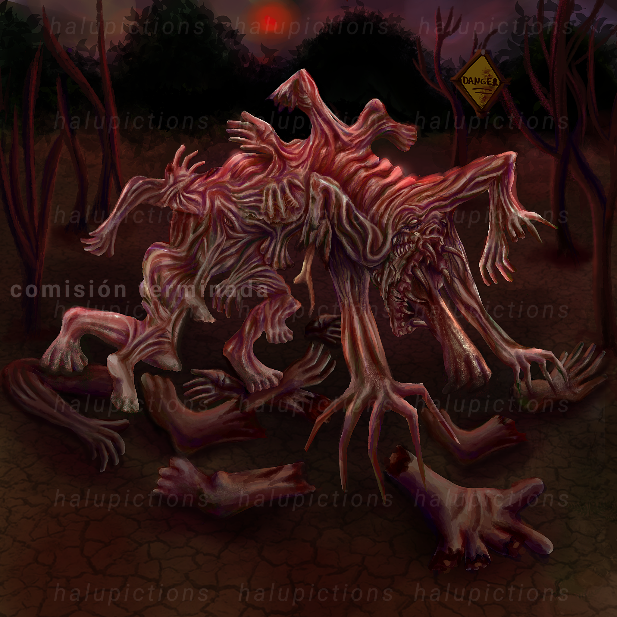 cannibal body horror monster portfolio artwork