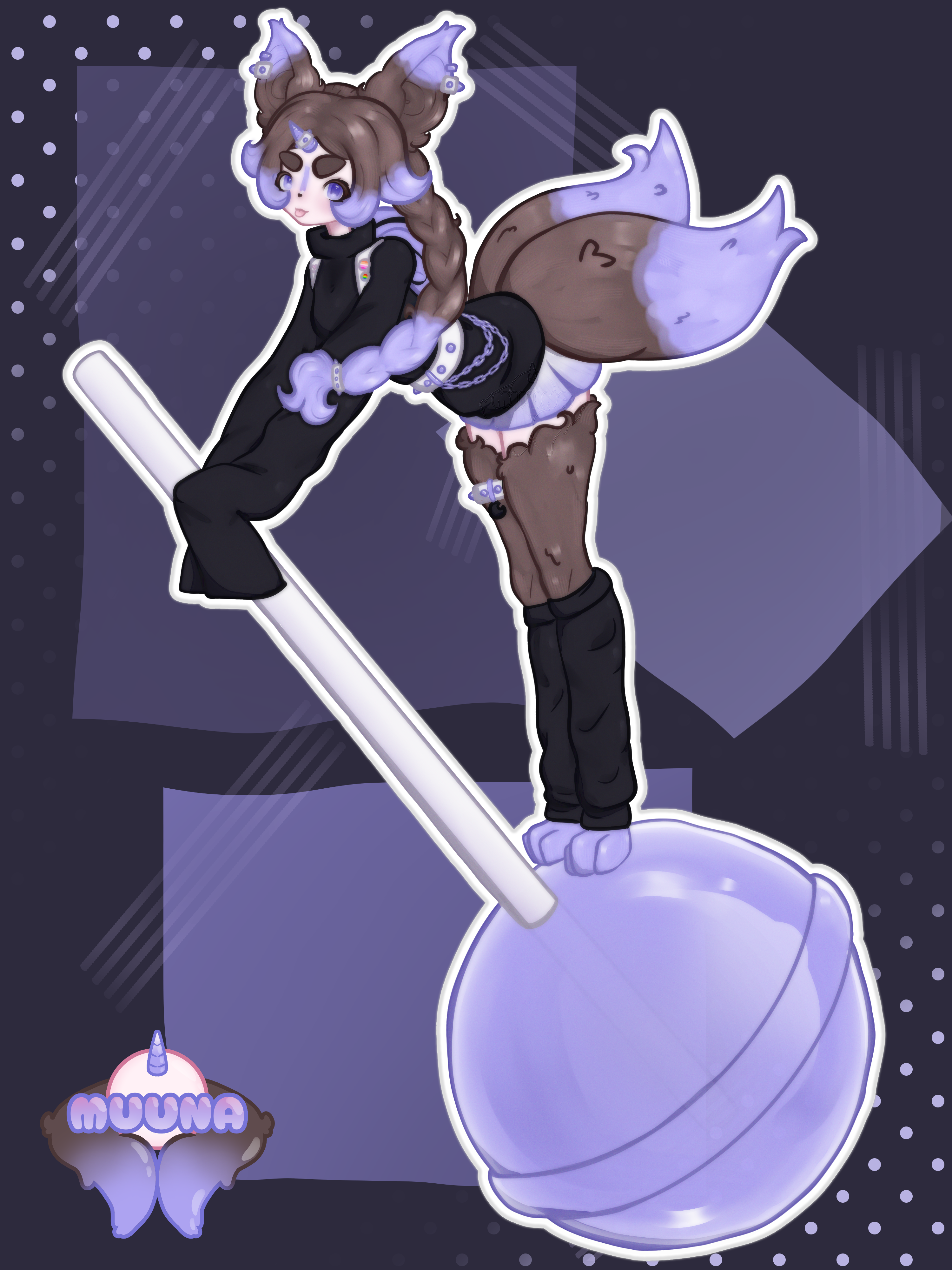 Muuna on a lollipop :3 portfolio artwork