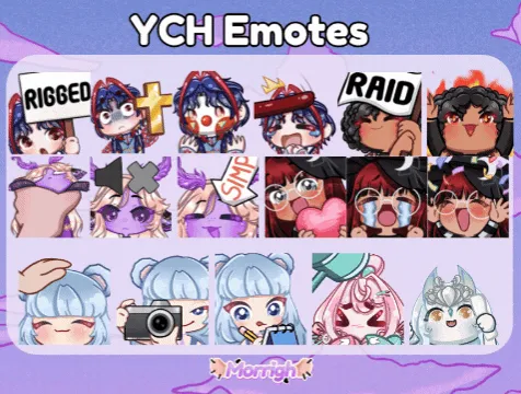 YCH Emotes ✧ Static and Animated