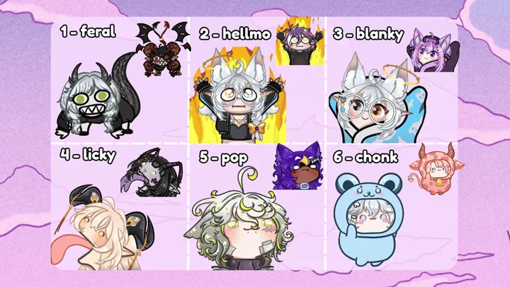 YCH Emotes / Stickers ✧ Set 4 ✧