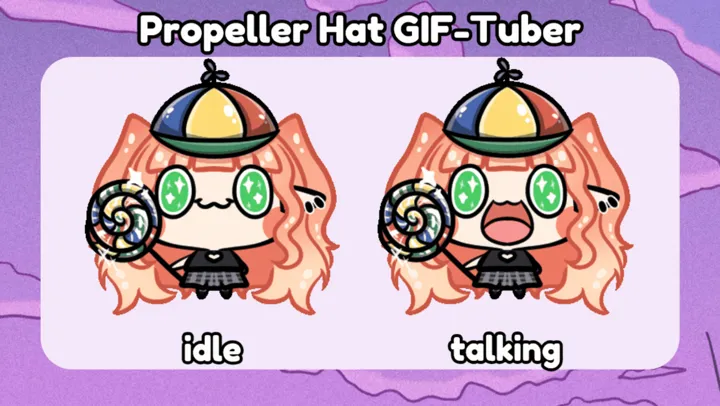 Propeller Hat and Lollipop GIF-Tuber