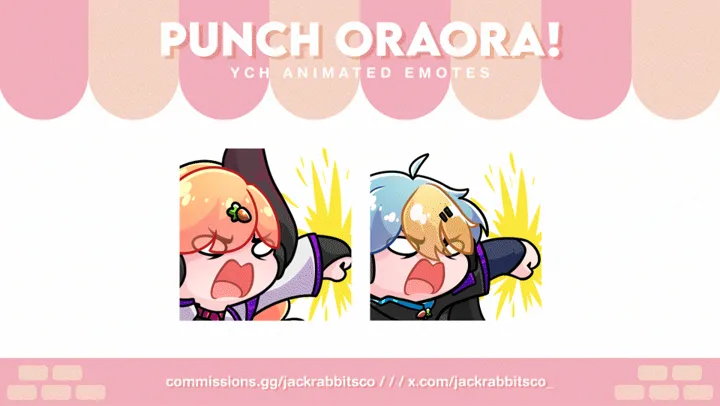 YCH PUNCH ORAORA ANIMATED EMOTES
