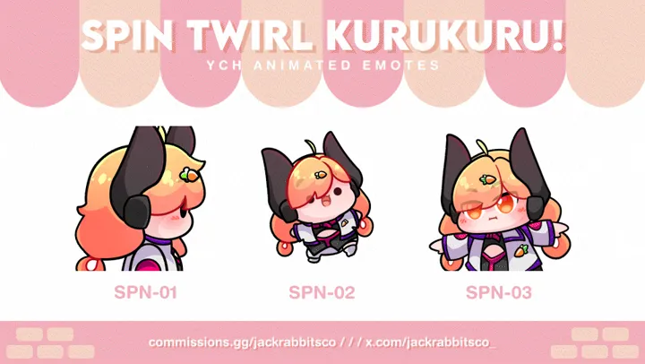 YCH SPIN TWIRL KURUKURU ANIMATED EMOTES
