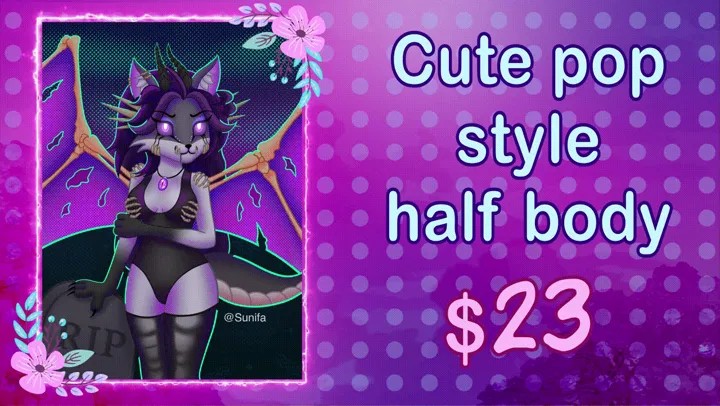 Cute pop style half body