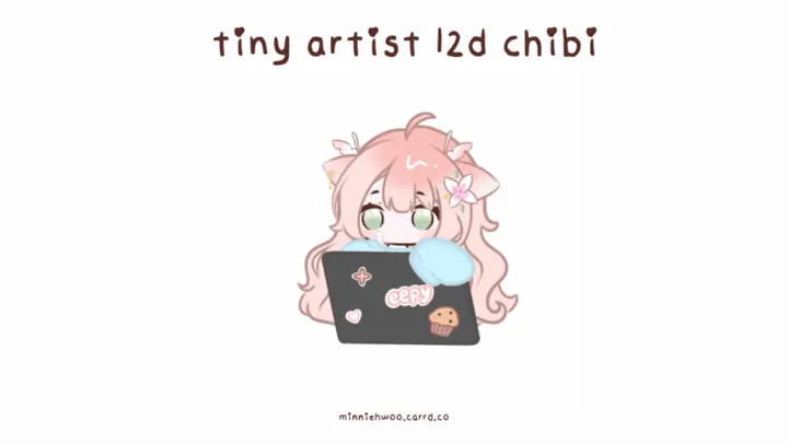 art & rig ♡ tiny artist v2 l2d chibi  - face tracked and/or mouse tracked model