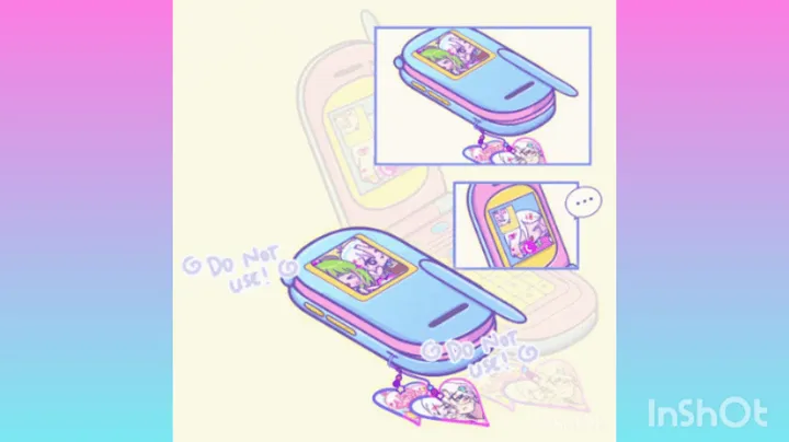 YCH Retro Chibi Couple doing Video Call on Flip Phone! [ Animated/ looping/GIF]