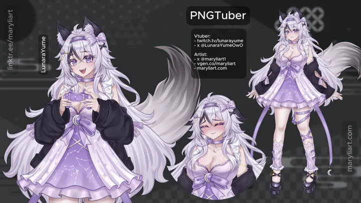 PNGTuber Giftuber model - veadotube/ pngtuber plus/ pngtube remix/ fugitech