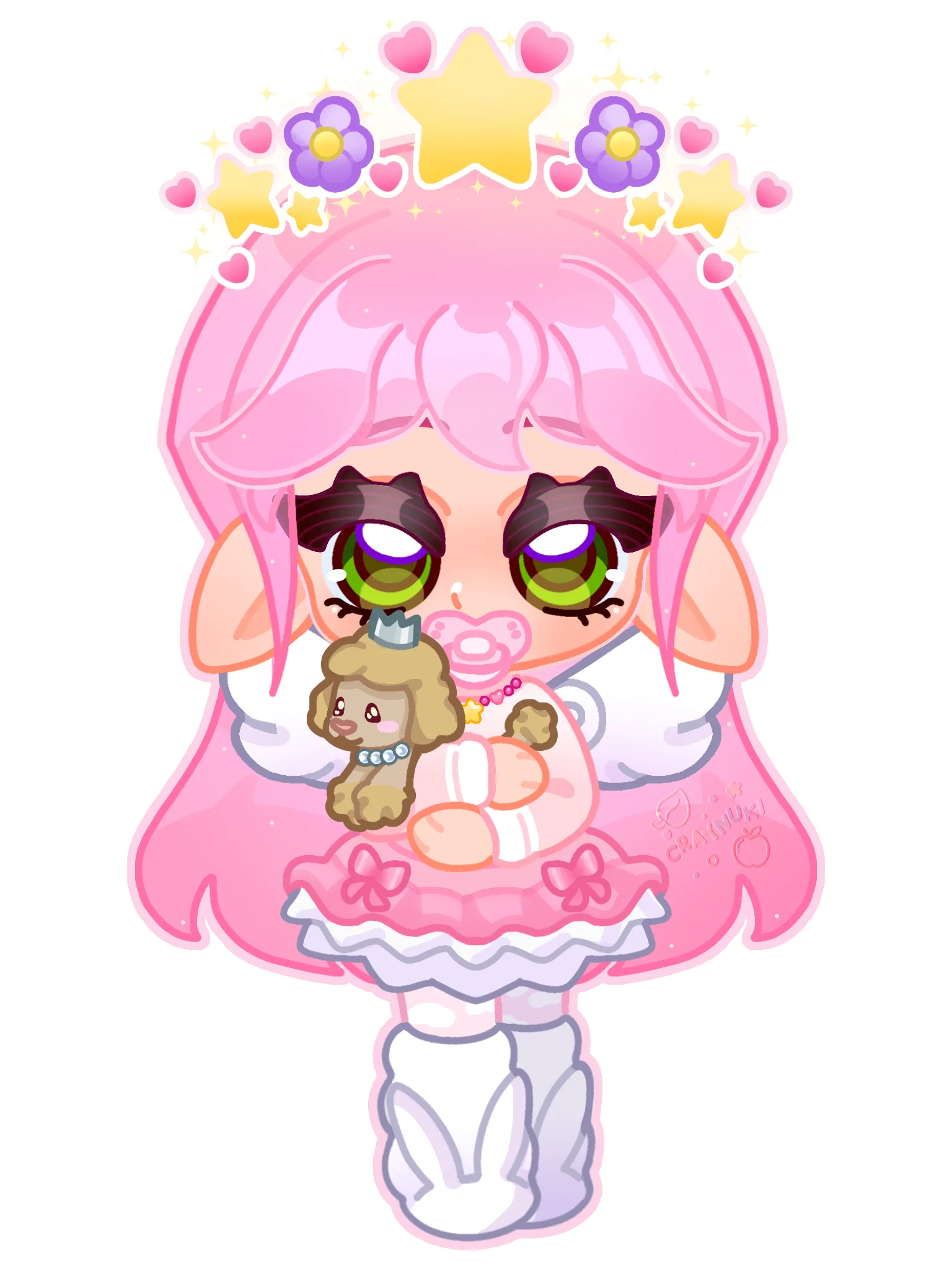 Chibi full body for @6neon_skies9 portfolio artwork