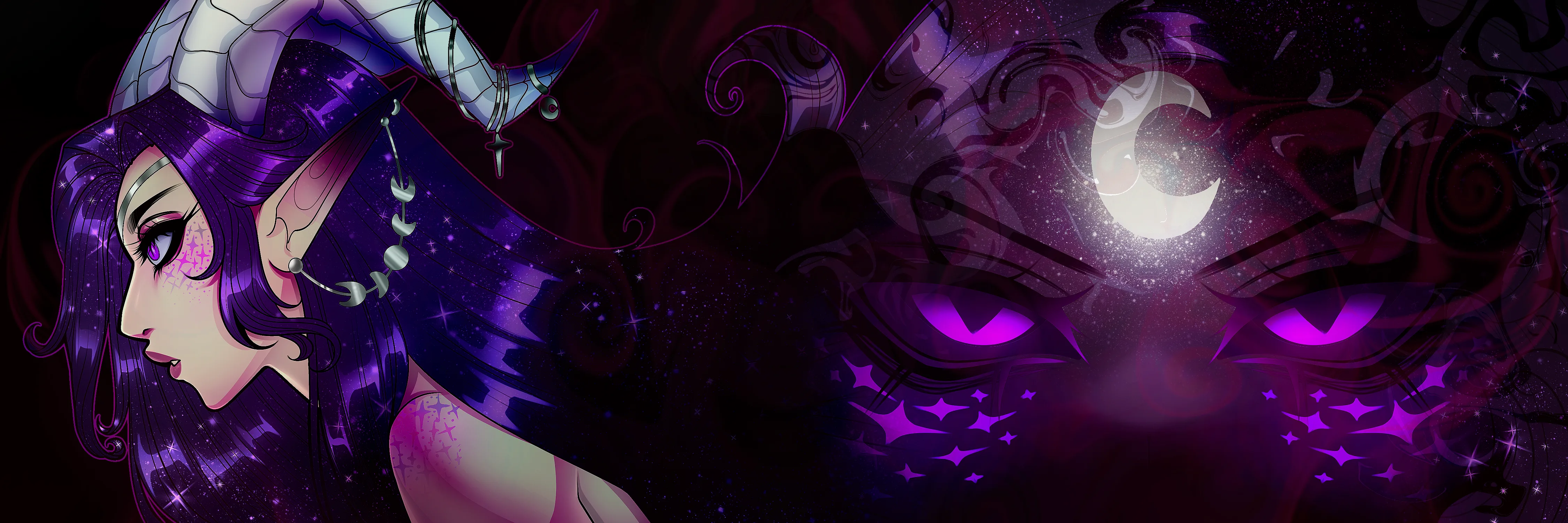 Illustrated Banner for @lady_liltalen portfolio artwork